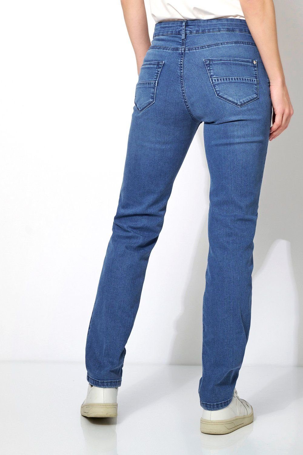 TONI blue 5-Pocket-Jeans bleached