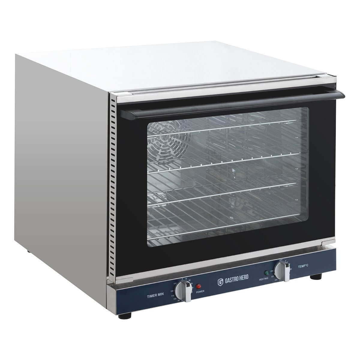 GastroHero Dampfbackofen HLOE423 Heißluftofen 4x GN 2/3 - Umluft Ofen aus Edelstahl - Profi Gastro