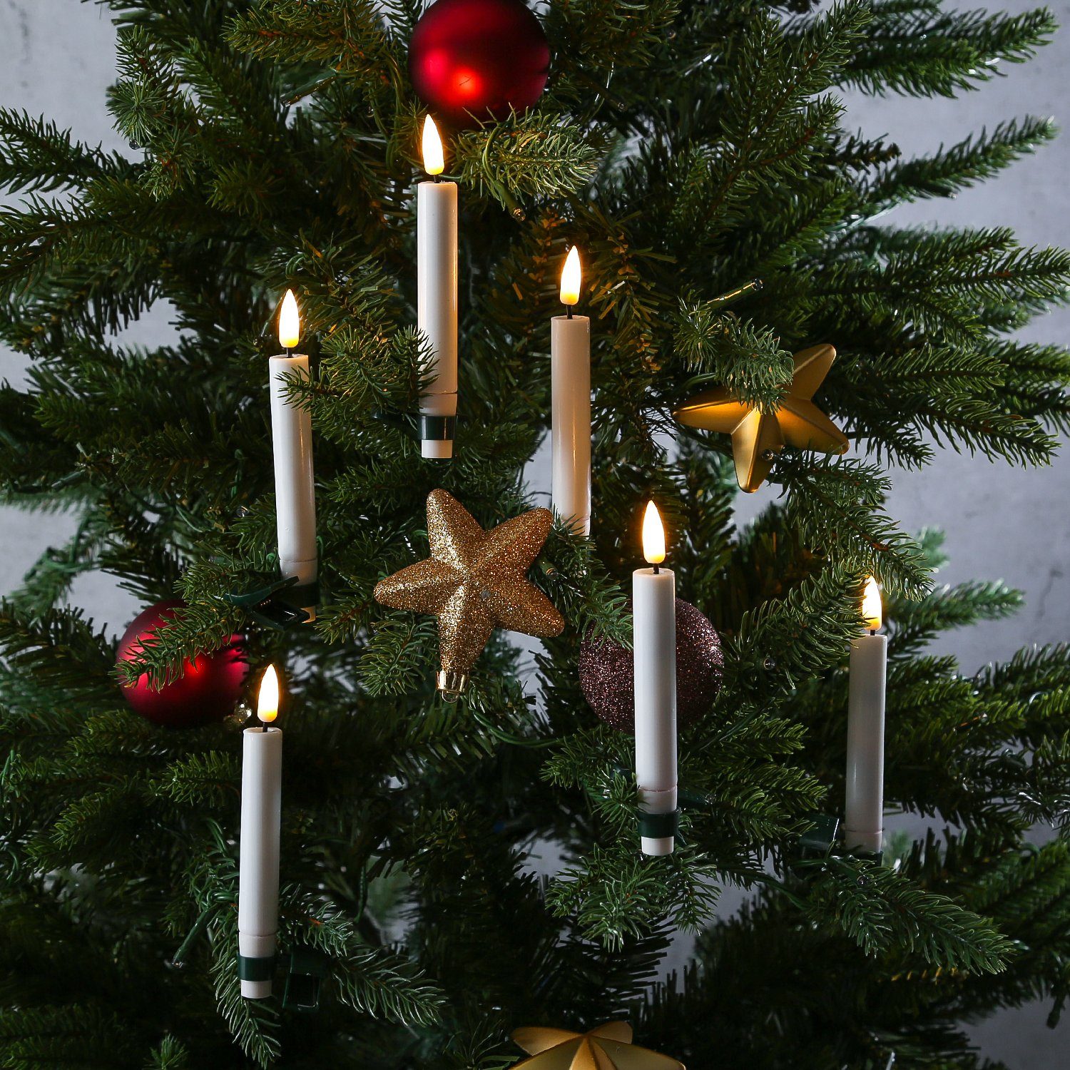 Deluxe Homeart LED-Christbaumkerzen LED Baumkerzen mit Clip Deluxe Baumbele günstig online kaufen