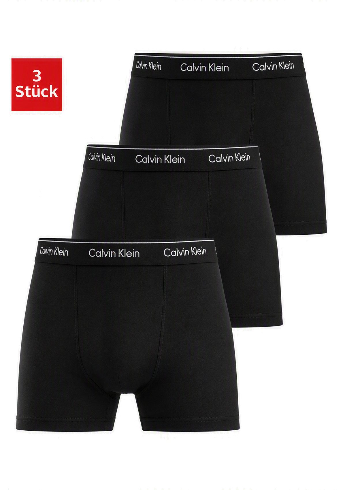 Calvin Klein Underwear Boxershorts CK RELAXED FIT TRUNK 3PK (Packung, 3-St., 3er-Pack) aus Stretch-Baumwolle