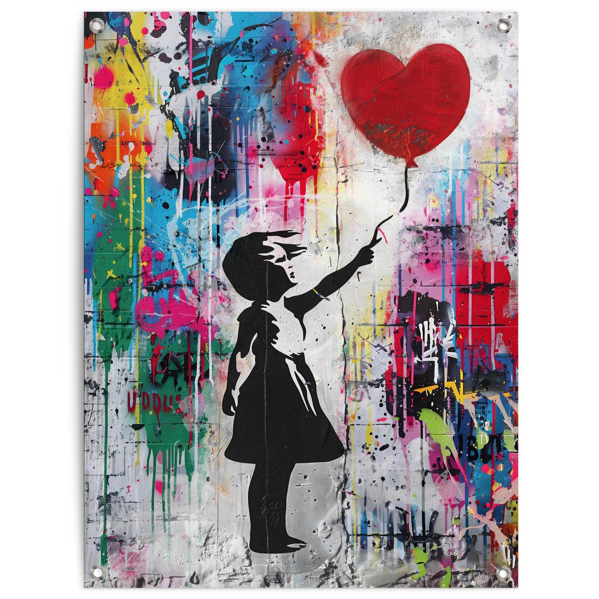 Reinders! Poster Balloon Girl Grafitti günstig online kaufen
