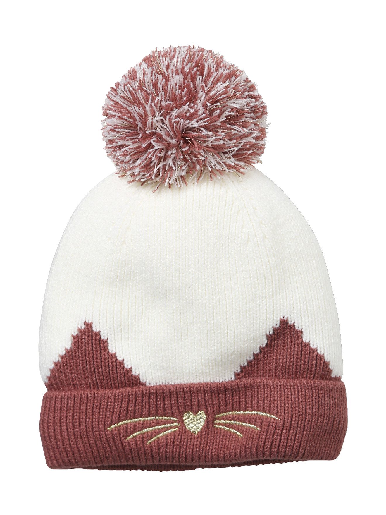 Beanie Mädchen Mütze mit Katze