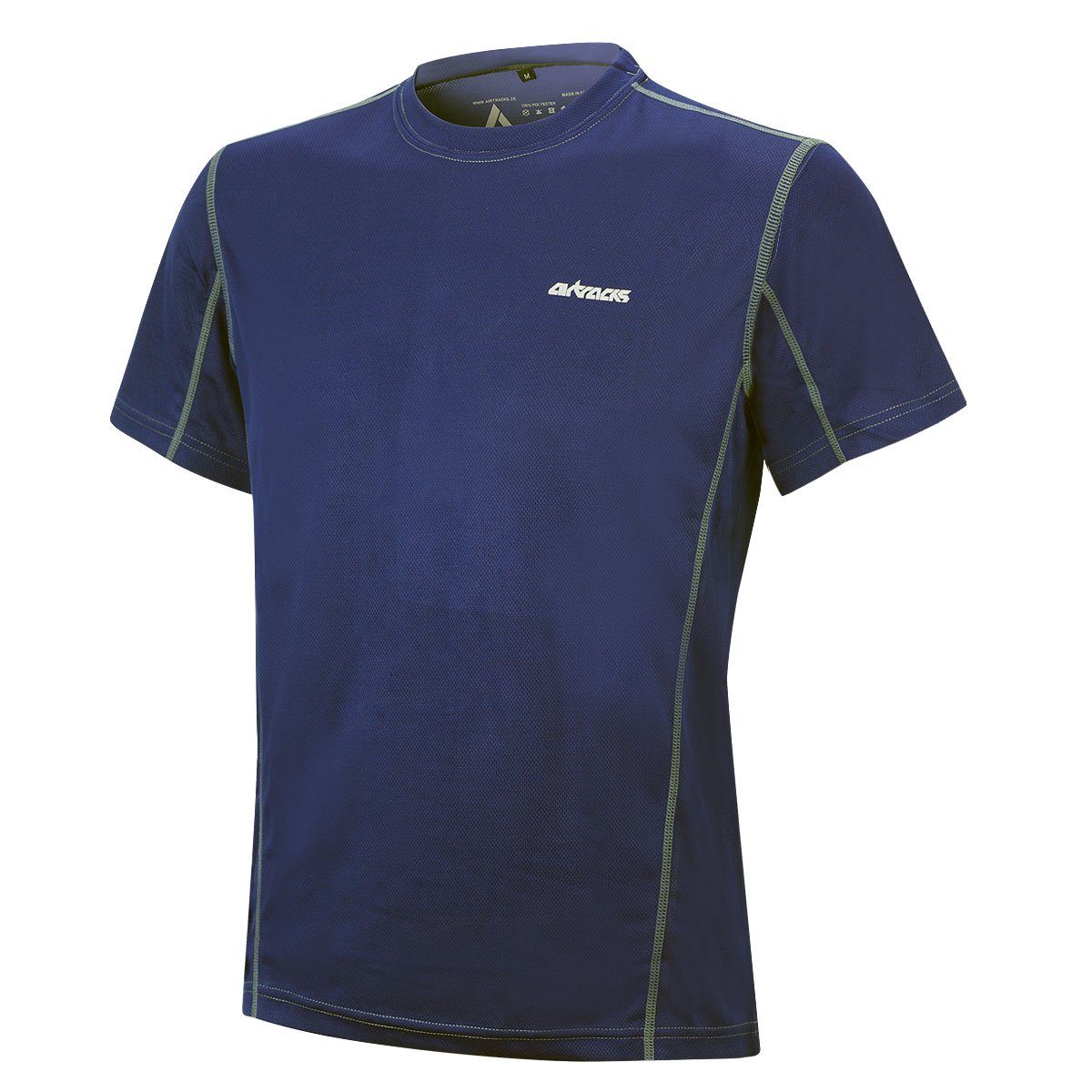 & Air Dry Atmungsaktiv Quick XXXL XL optimalem S Airtracks XXL < M Pro Tragekomfort, Laufshirt L Herren Funktionsshirt mit blau > Funktion, Kurzarm Laufshirt