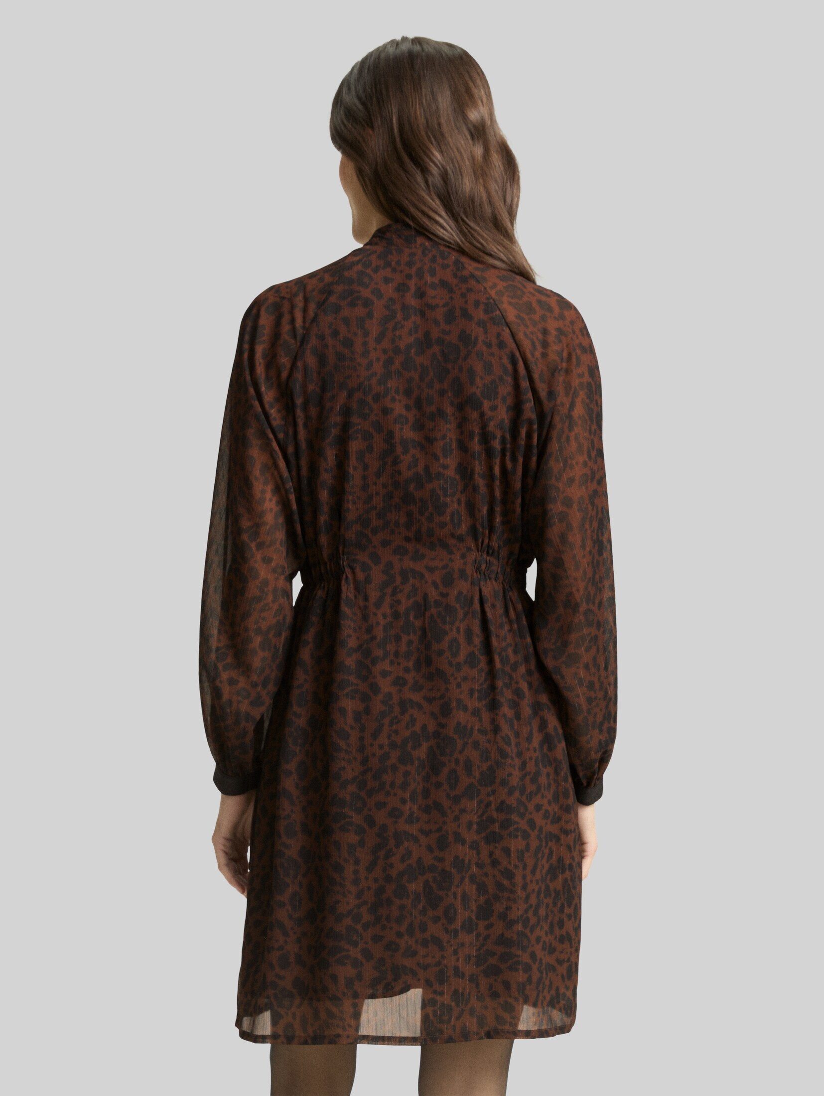 TOM TAILOR Sommerkleid Kleider & Jumpsuits Chiffon-Kleid mit Leo-Print