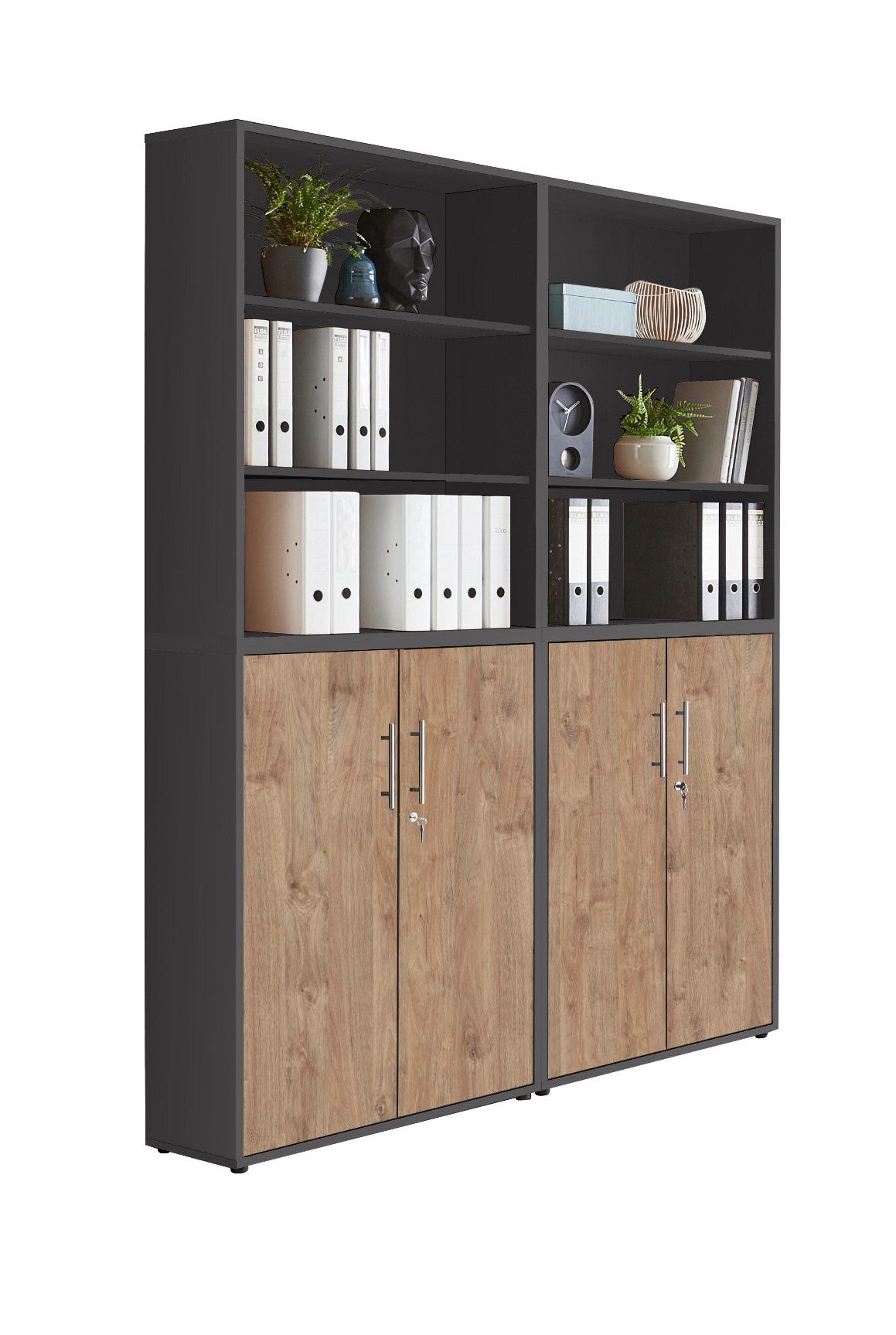 BMG Möbel Aktenschrank Office Edition 11 (Schrankwand Set, 4tlg) abschließbar, matt oder Hochglanz lackiert
