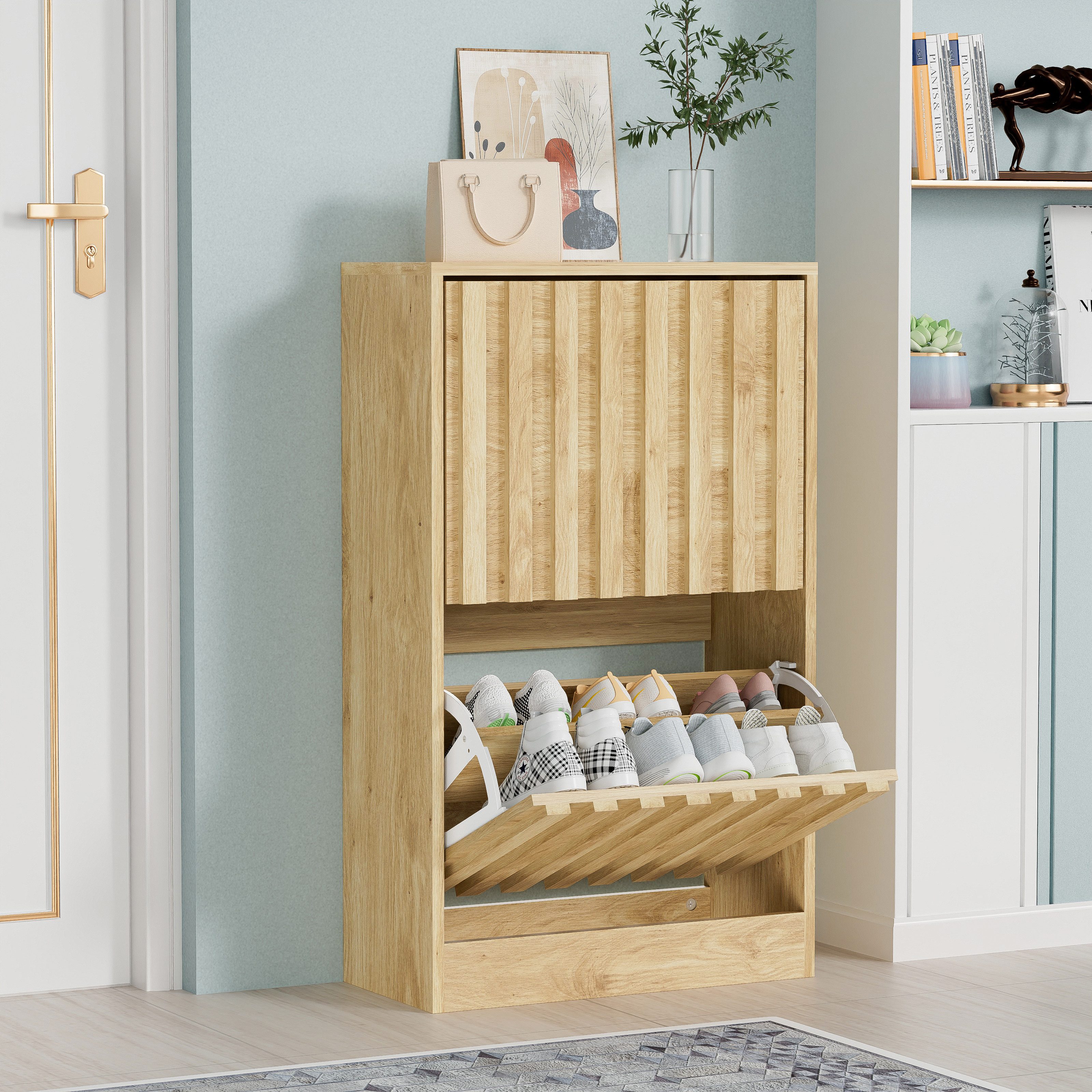 UEV Schuhschrank mit 2 Klappen Schuhregal günstig online kaufen