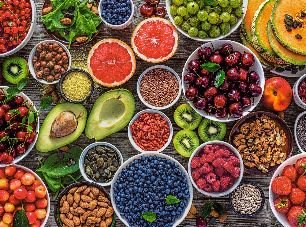 Puzzle Tisch voll Superfood