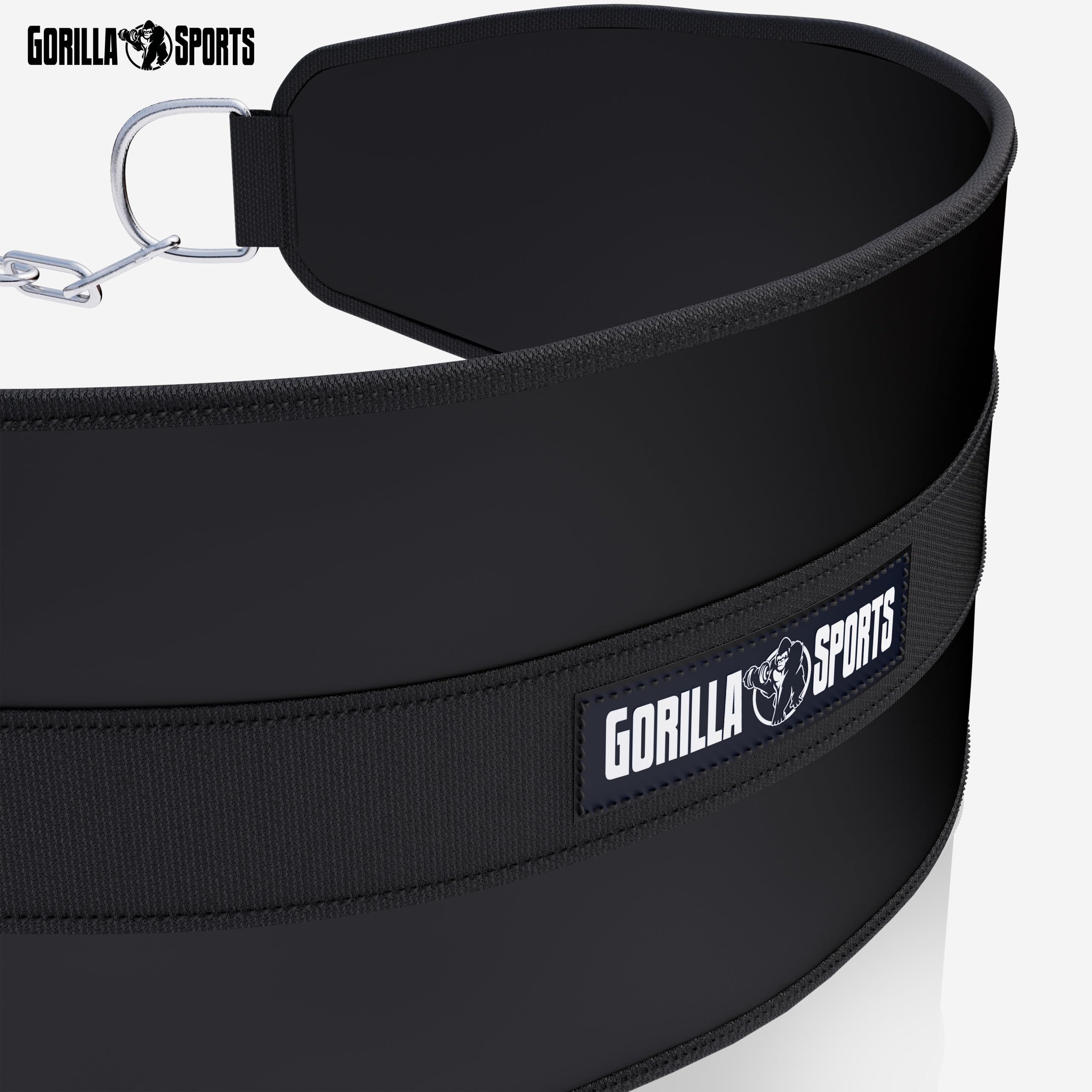GORILLA SPORTS Dip-Gürtel Gewichthebergürtel - mit Kette, 2 Karabiner, Nylo günstig online kaufen