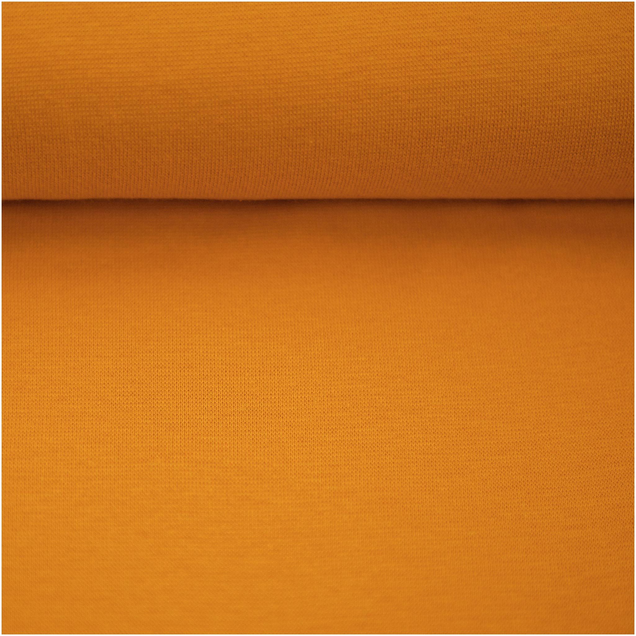 maDDma Stoff Bündchenstoff Schlauchware 50(100)cm extrabreit ab 25cm Jersey, ocker