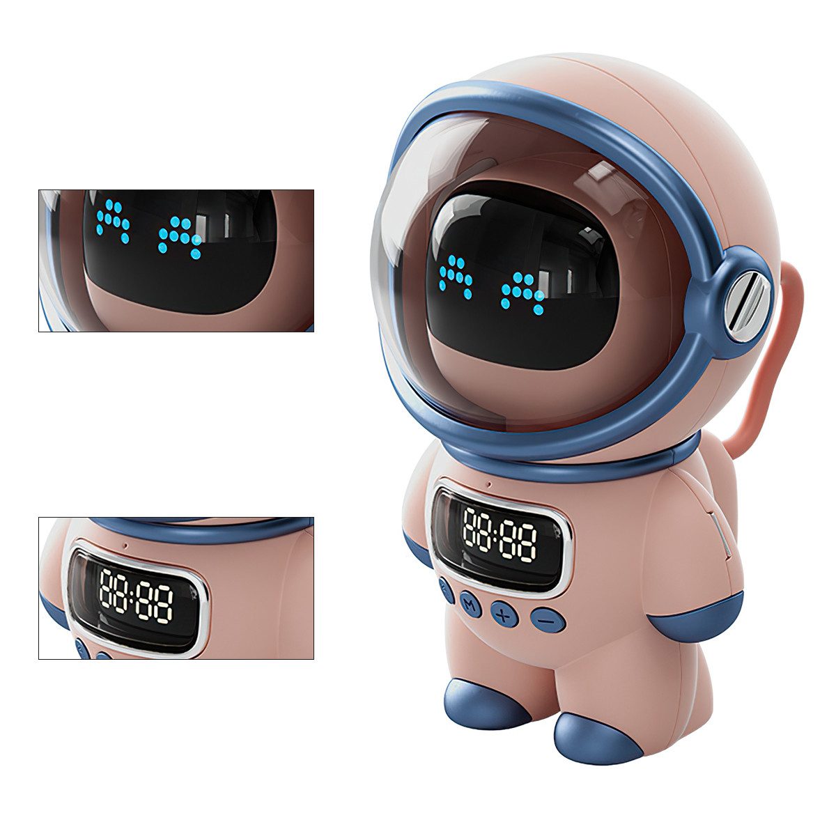 DOPWii Bluetooth Audio, 1800mAh Wecker Nachtlicht FM Radio Funktion 5.1 Lautsprecher System