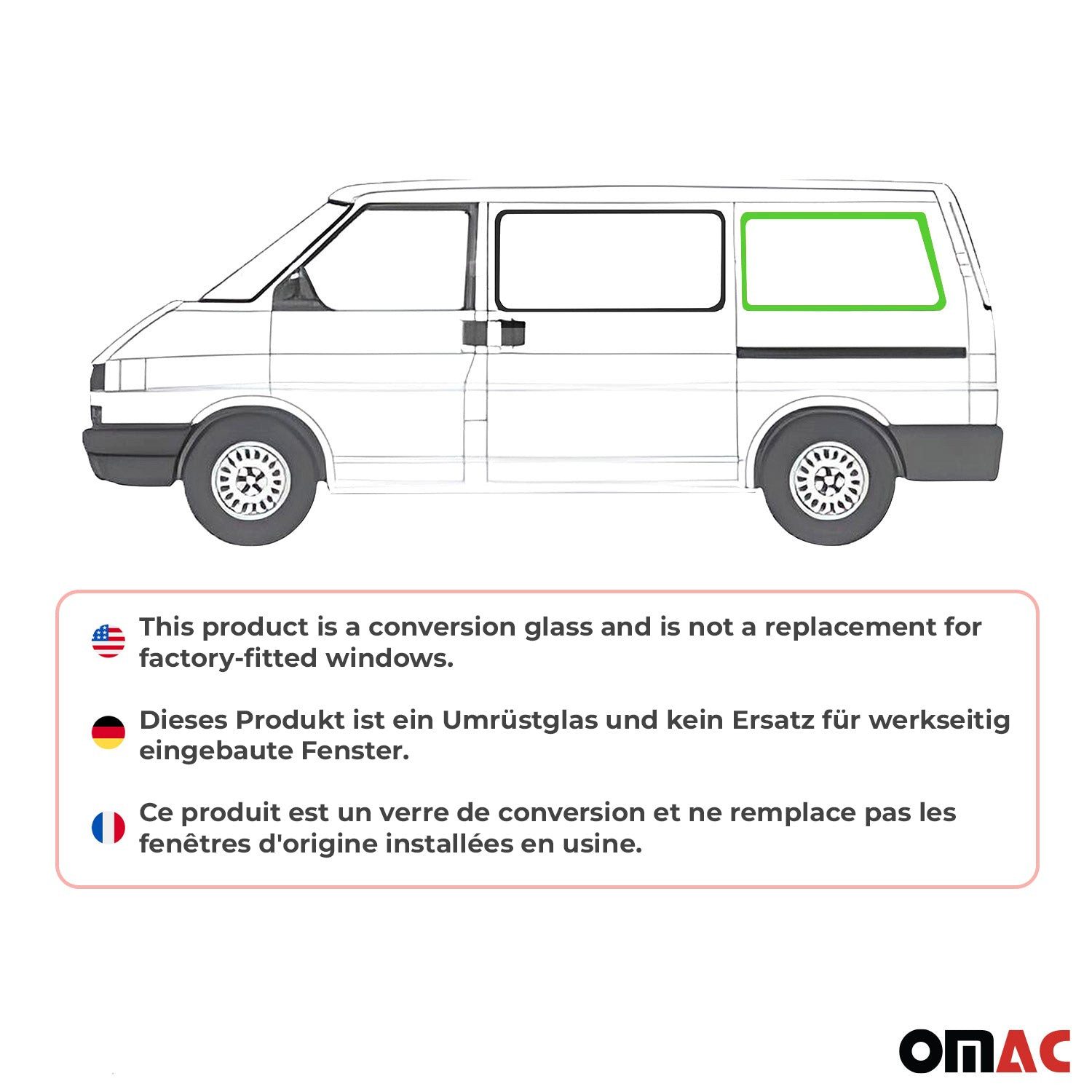 OMAC Fenster Seitenfenster für VW T4 Transporter 1990-2003 Links L1 RS, (1 St), Haltbar, Langlebig