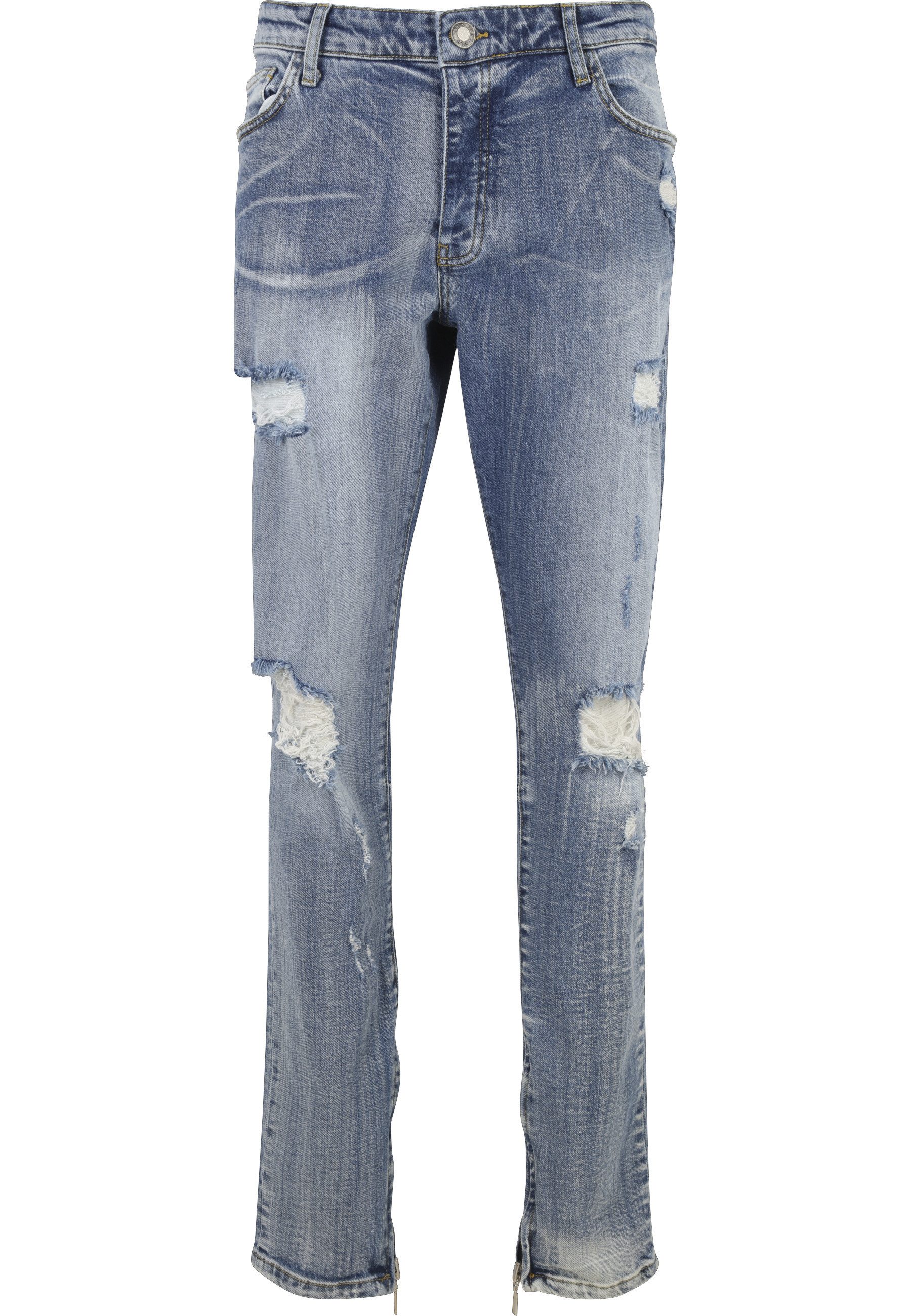 Bequeme Jeans 2Y Premium Herren 2Y Destroyed Straight Fit Jeans
