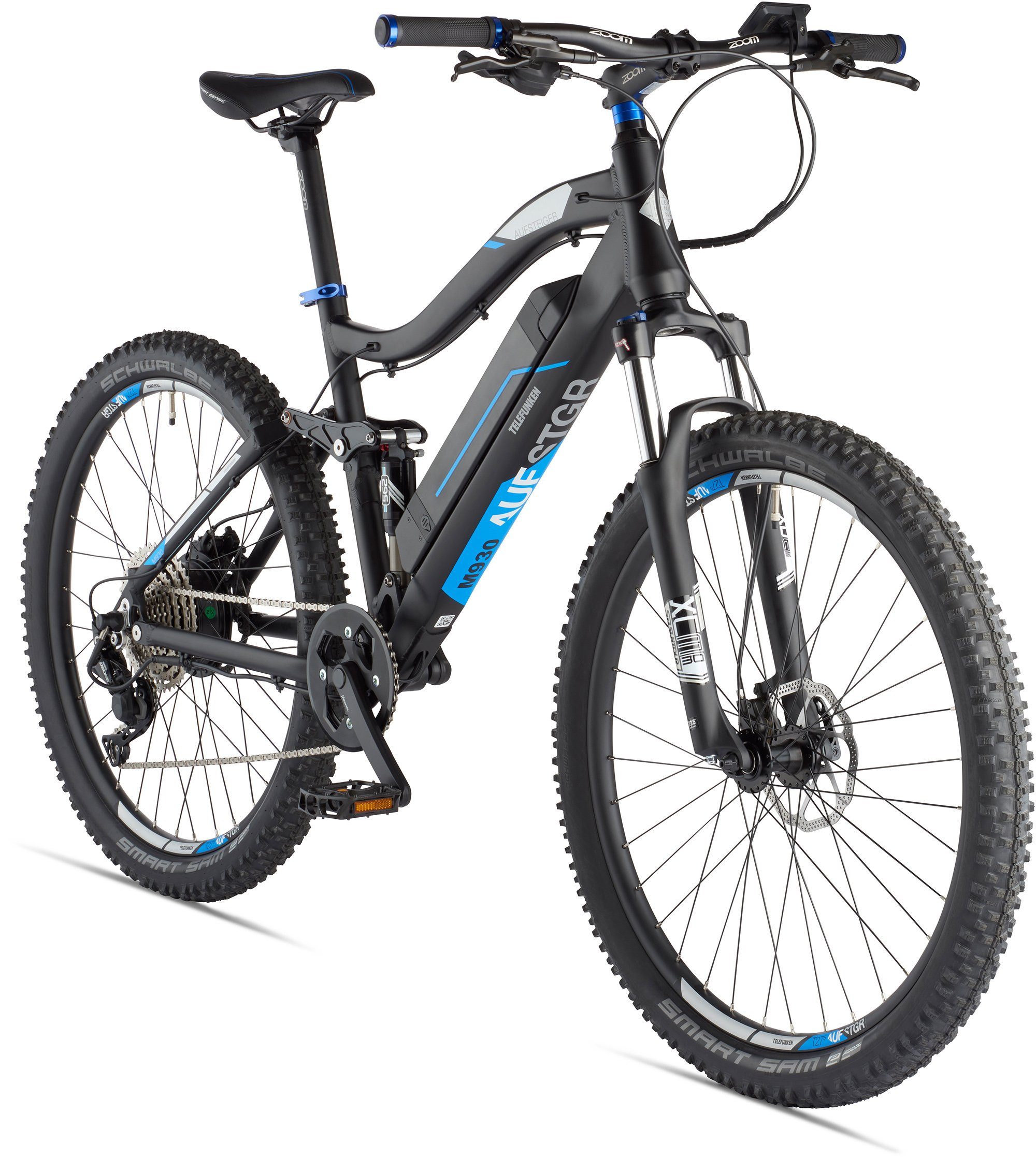 Telefunken E-Bike Aufsteiger M930, 10 Gang Shimano Deore Schaltwerk,  Kettenschaltung, Heckmotor 250 W