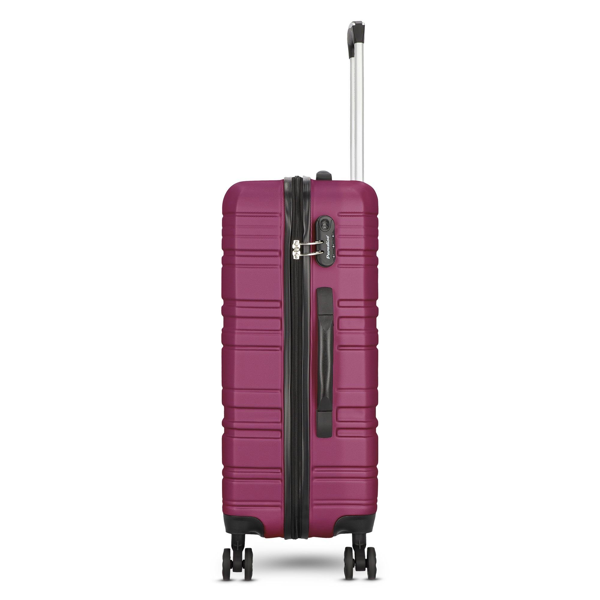 4 ABS CHECK.IN® Rollen, berry Paradise, Hartschalen-Trolley