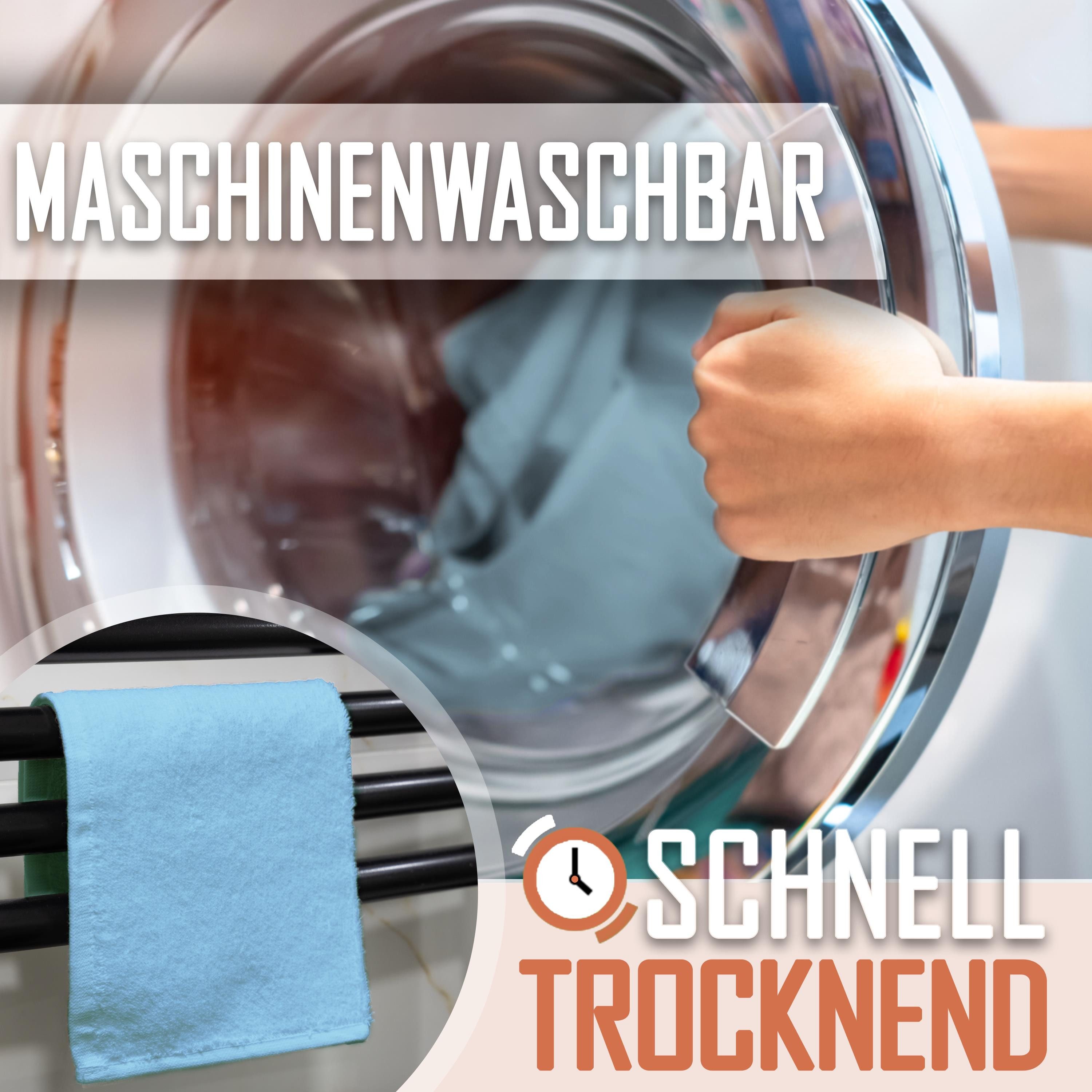 NatureMark Seiftuch 10er-Set Seiftücher 30x30cm 100% Baumwolle, (10-St), Frottier Waschlappen Seiflappen 30 x 30 cm, Hell blau – Bild 5 von 5
