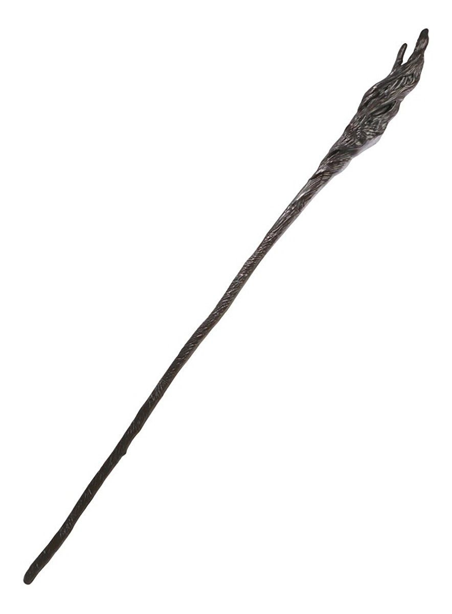 CHAKS Zauberer-Kostüm Grauer Zauberer Stab, Gleichzeitig Gehstock und Zauberstab mit magischer Kraft