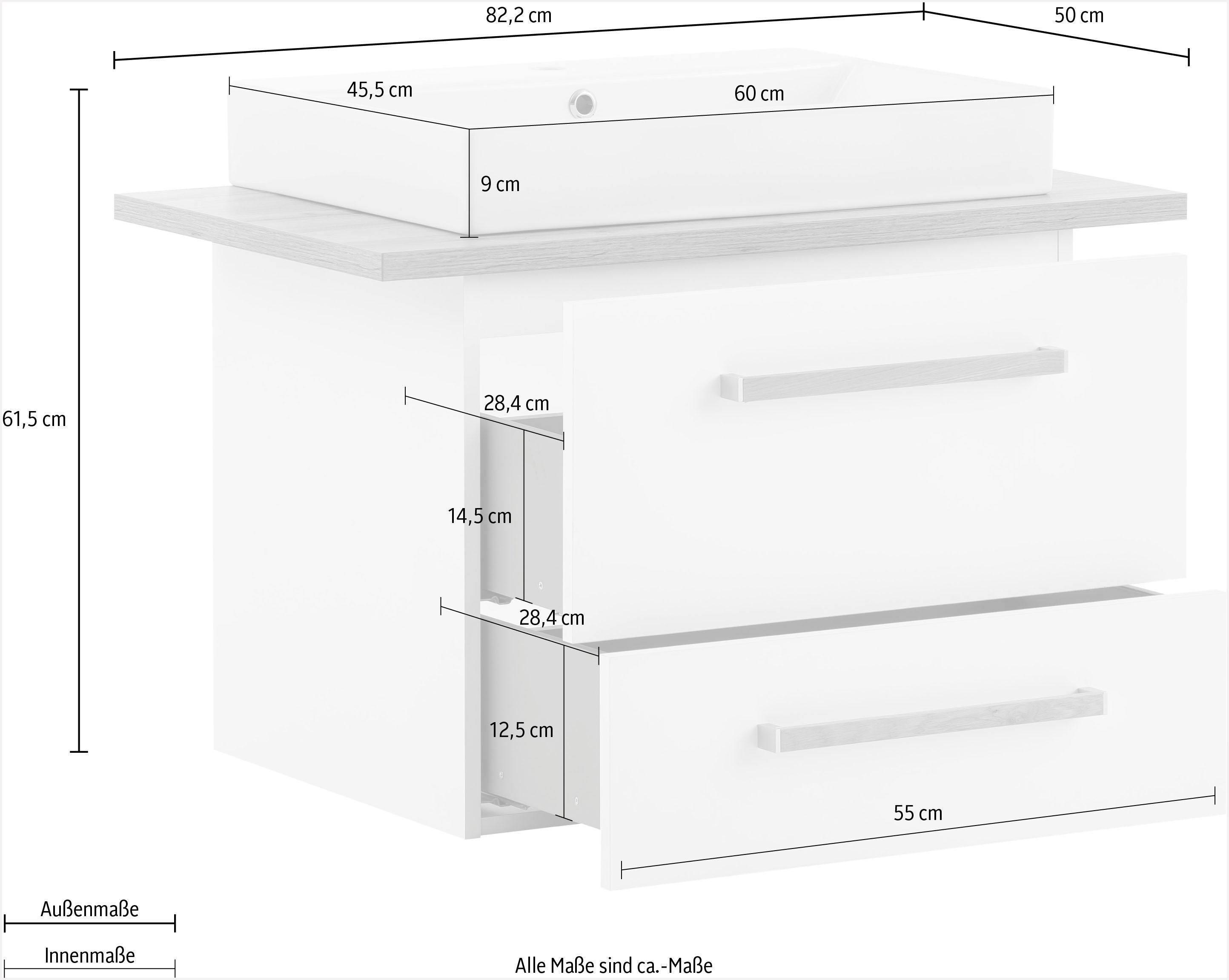 Schildmeyer Waschtisch Duo, 80 cm Breite