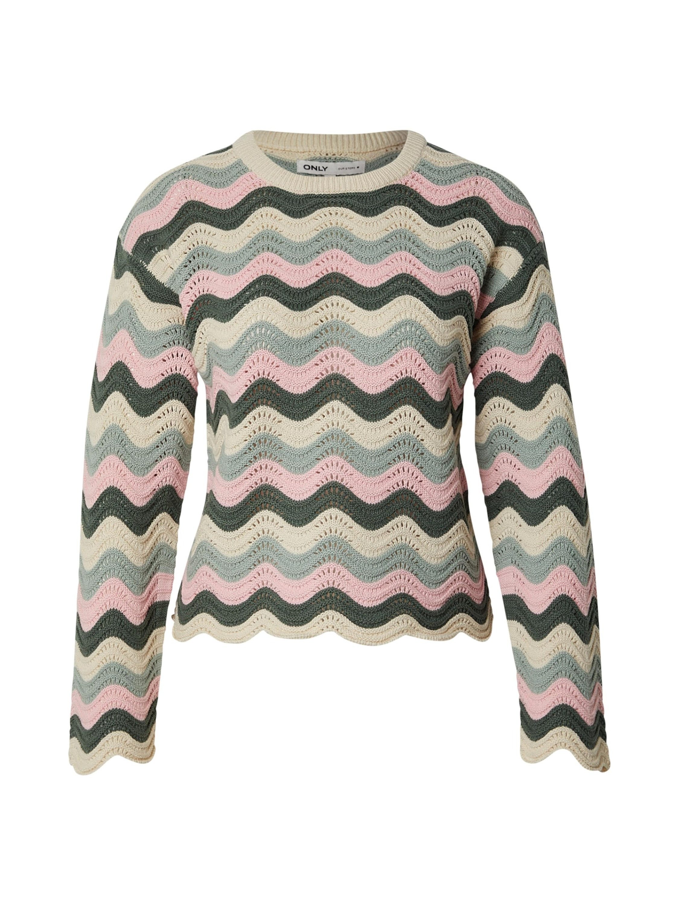 ONLY Strickpullover ONLASA (1-tlg) Lochmuster