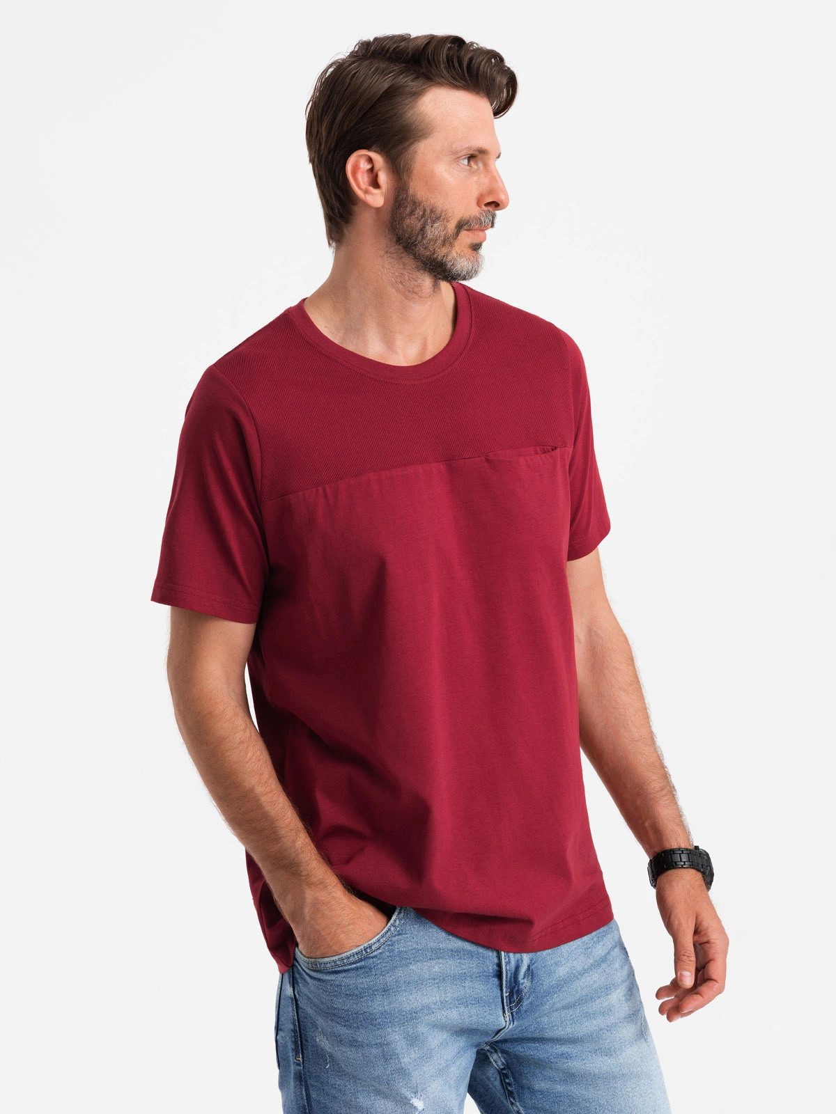 OMBRE T-Shirt Herren-T-Shirt LOOSE FIT mit günstig online kaufen