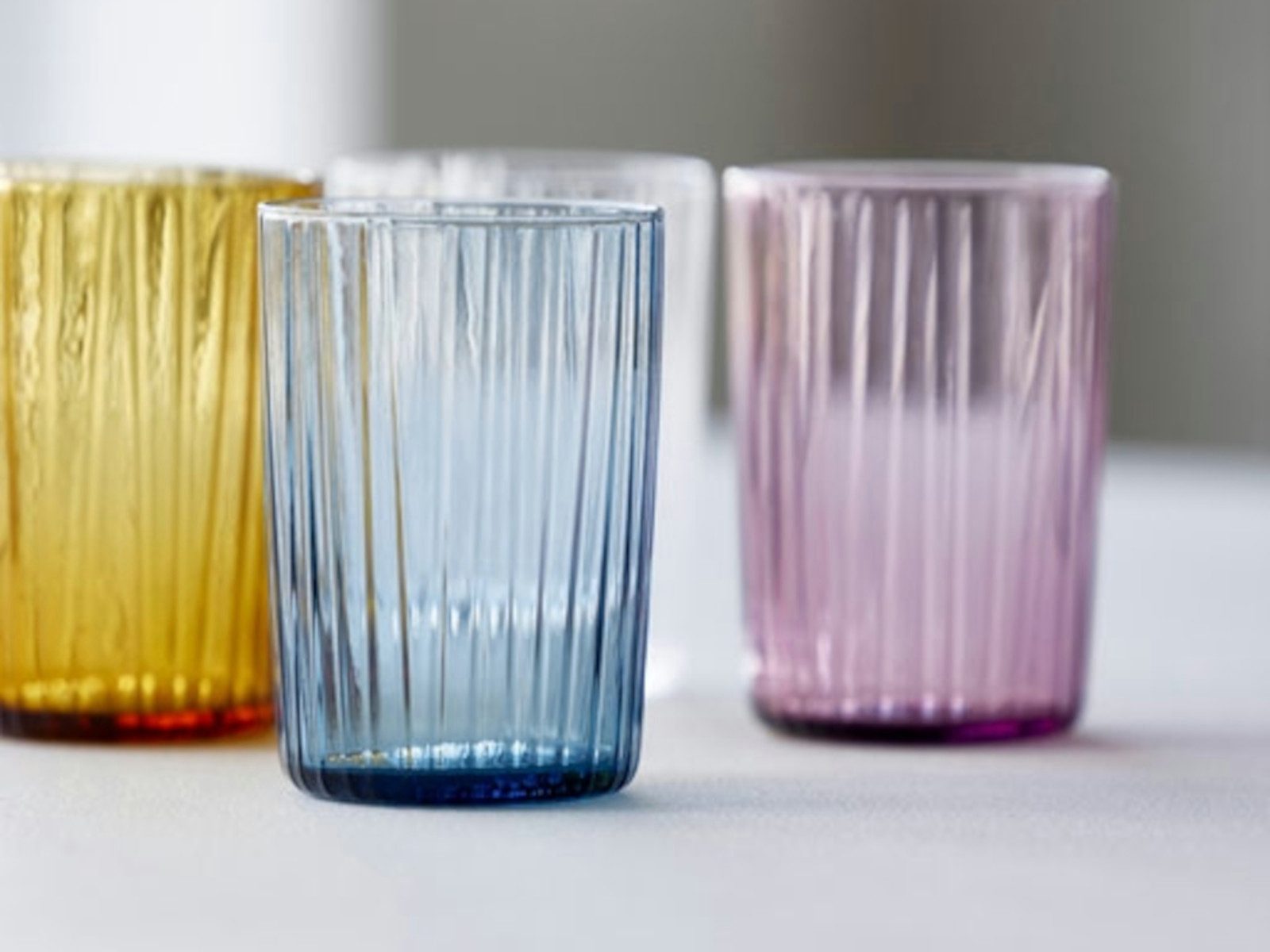 Bitz Gläser-Set Kusintha Wasserglas blau 280ml Set 4tlg, Glas, Wasserglas Kusintha 28 cl 4 Stck Blau