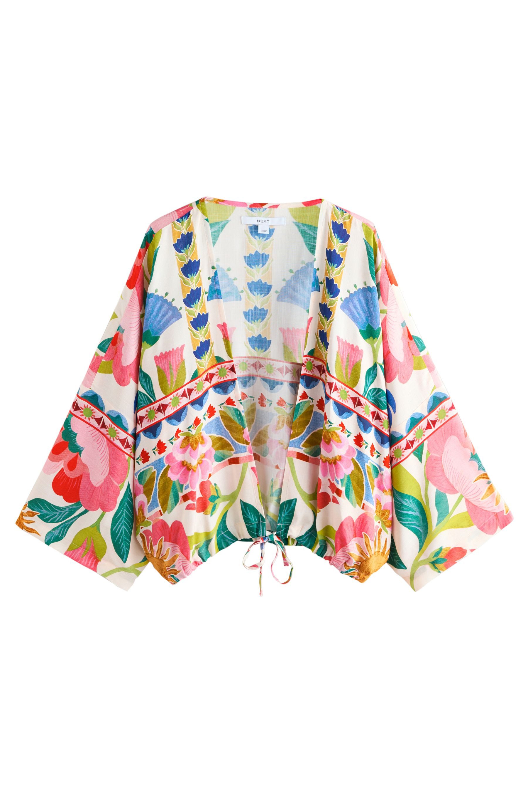 Next Shirtjacke Leichte Jacke mit Bindedetail vorne (1-tlg)