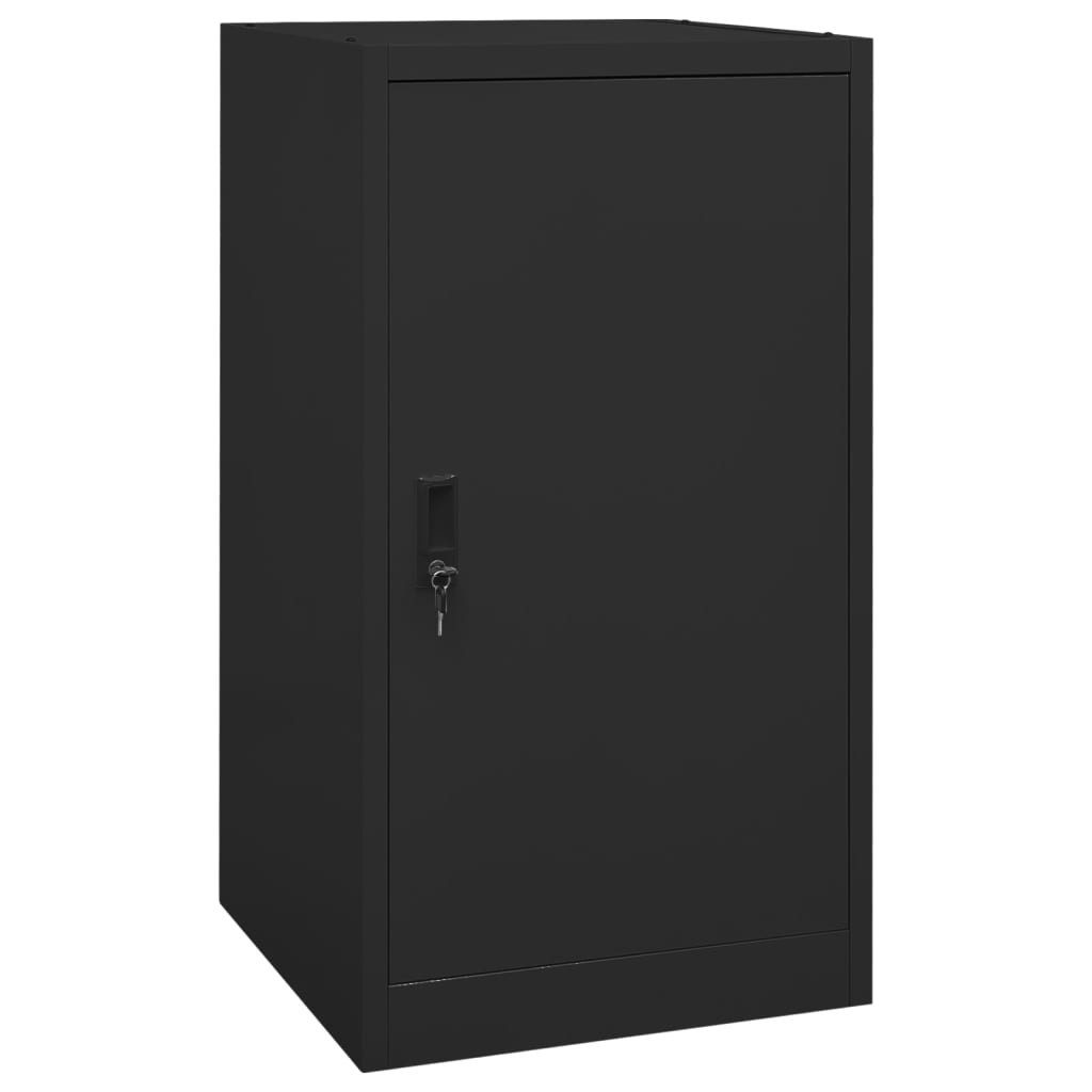 vidaXL Aktenschrank 53 x 53 x 105 cm Sattelschrank Schwarz 53x53x105 cm Stahl