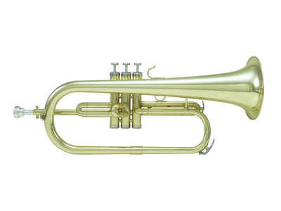 DIMAVERY Bb-Trompete FH-310 B-Flügelhorn, als Pump oder Drehventil erhältlich