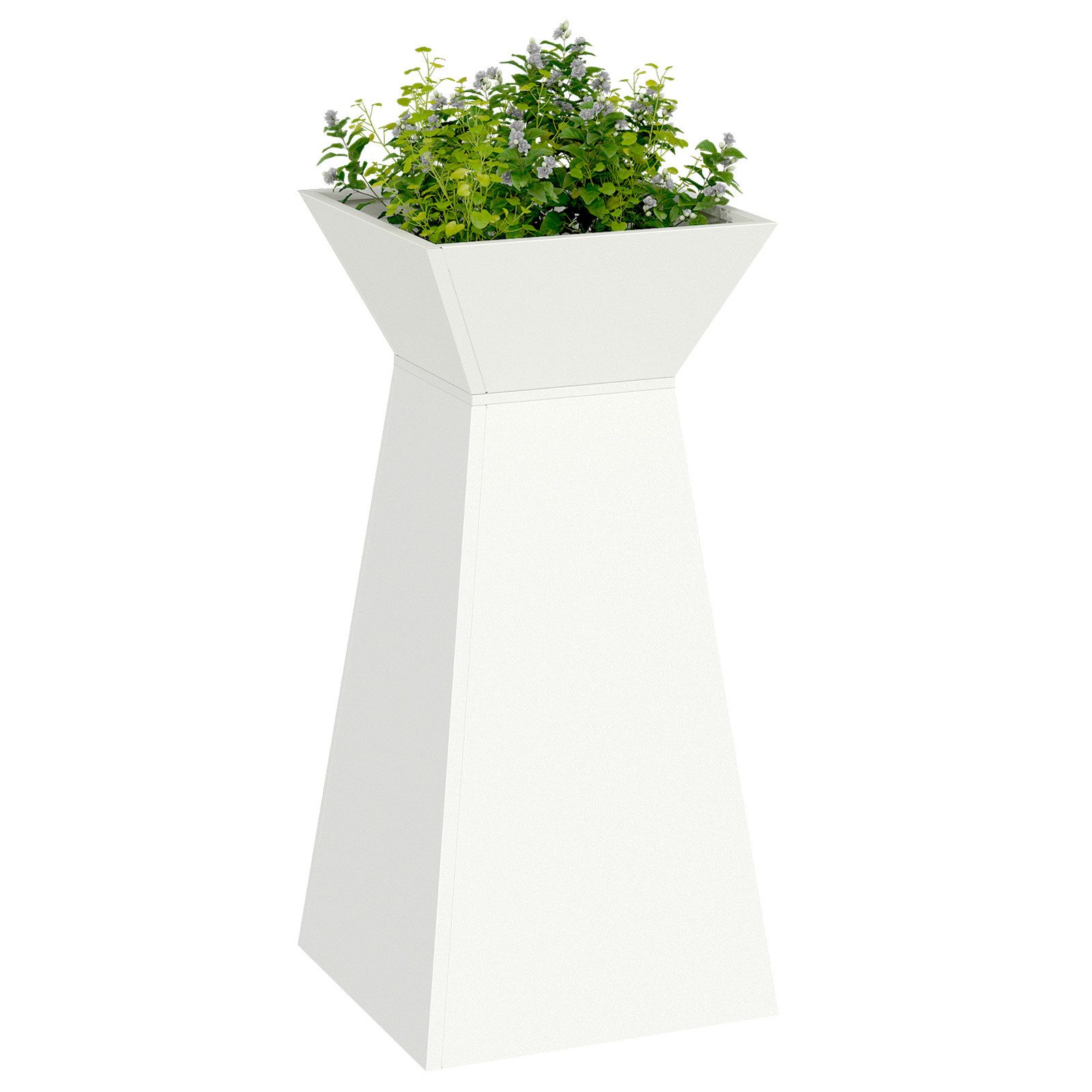 vidaXL Blumentopf Pflanzenständer Weiß Kunststoff 35 günstig online kaufen