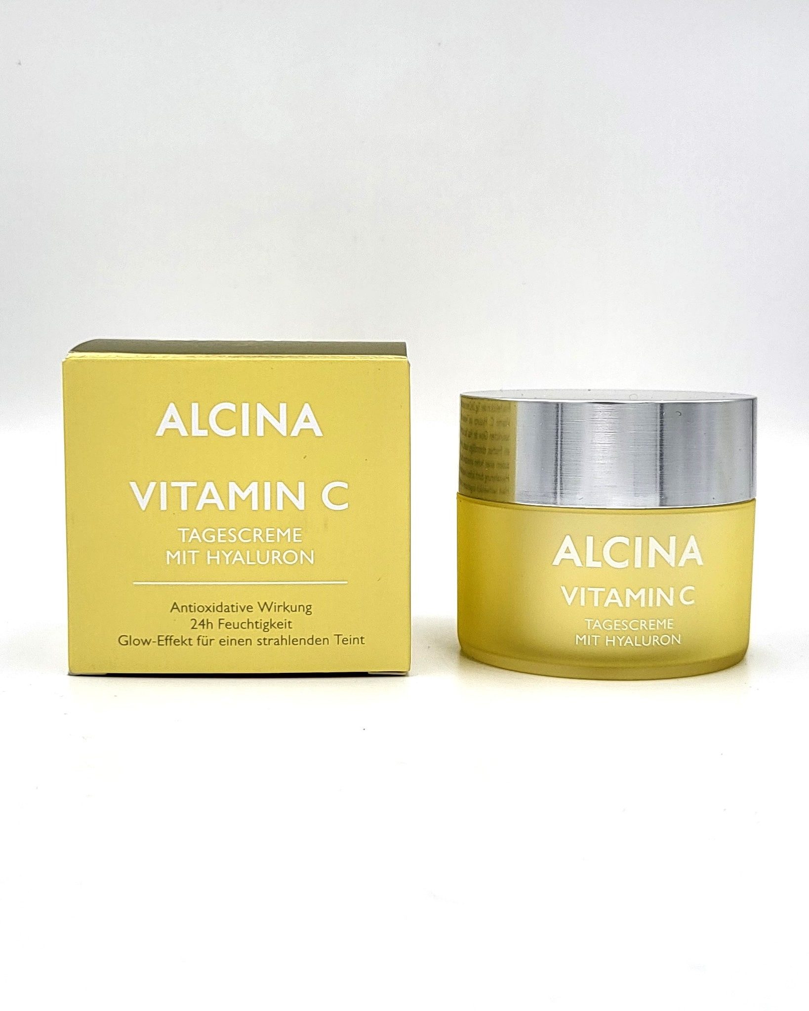 ALCINA Tagescreme ALCINA Vitamin C Tagescreme mit erfrischender Wirkung (50 ml) Packung, Tagescreme mit verkapseltem Vitamin C, Hyaluron und Traubenkernöl
