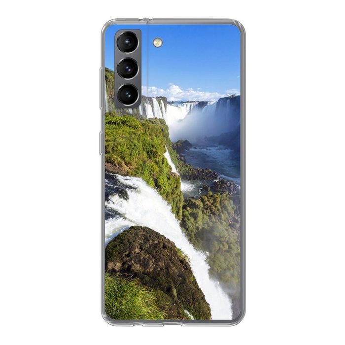 MuchoWow Handyhülle Iguaçu-Wasserfall in Brasilien Phone Case Handyhülle Samsung Galaxy S21 Silikon Schutzhülle