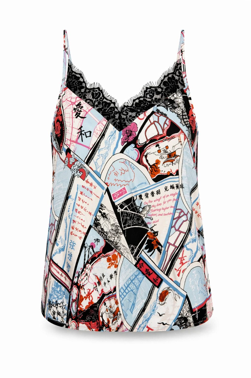 Freeman T. Porter Shirttop Daliane Tokyo Street Damen Top - Top Damen - Trägertop - Spitzentop