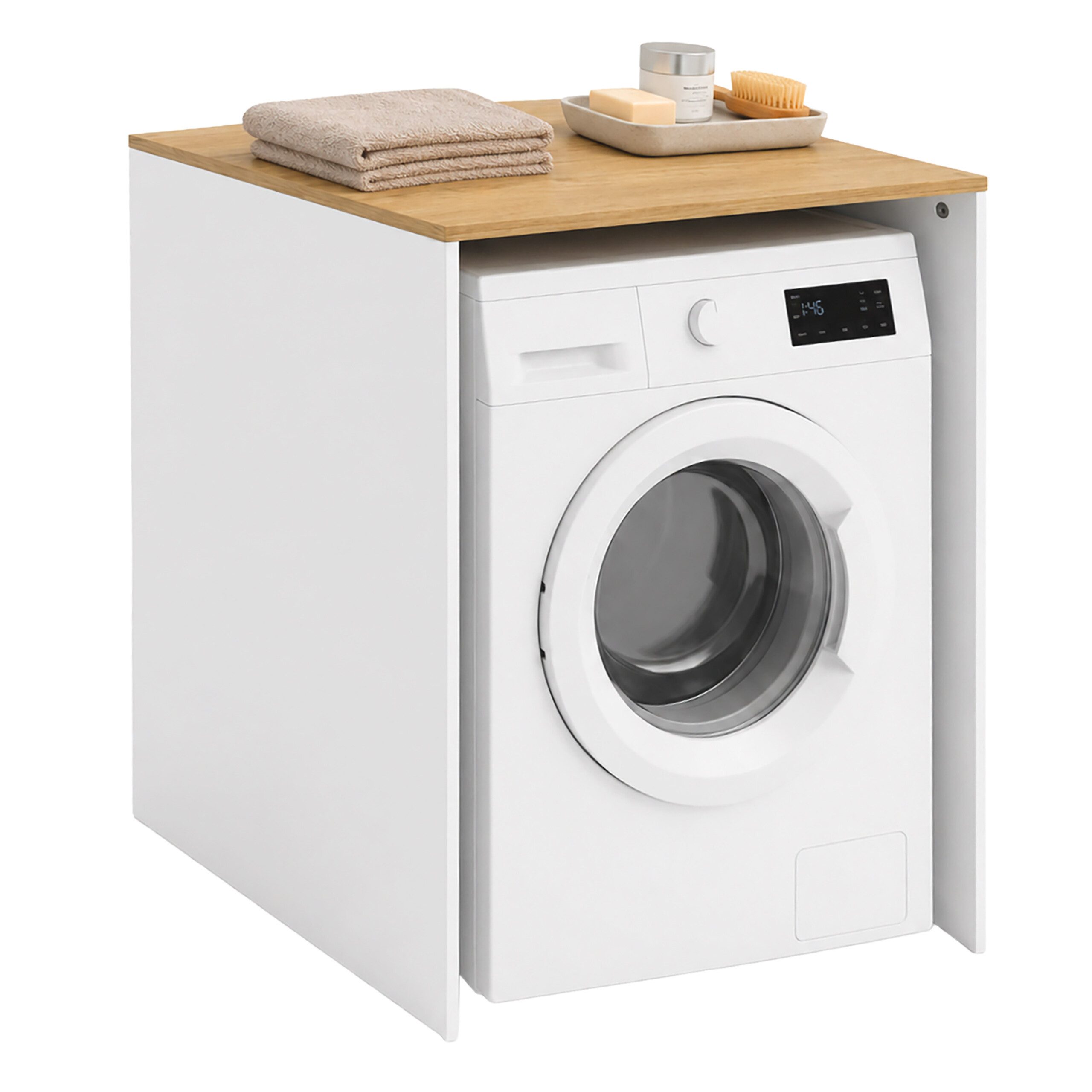 relaxdays Waschmaschinenumbauschrank Waschmaschinenschrank (1-St) weiß