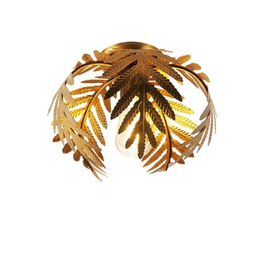 Qazqa Deckenleuchte Botanica, Smarte Leuchte, LED wechselbar, Warmweiß, QAZQA Deckenleuchte, e27, Gold, Stahl, Retro
