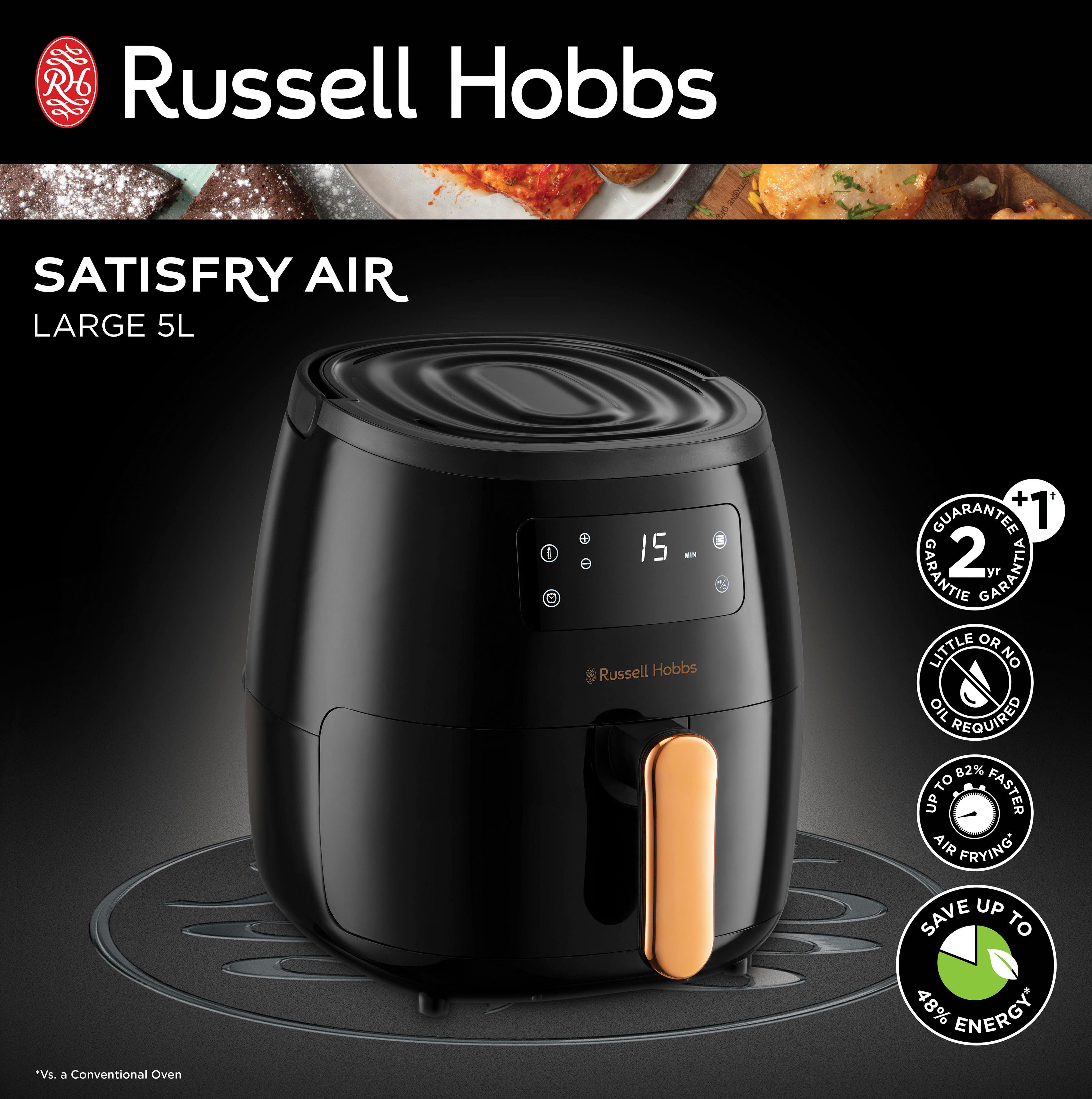 RUSSELL HOBBS Heißluftfritteuse SatisFry Air 26510-56, 1650 W, groß - 5 l – Bild 3 von 5