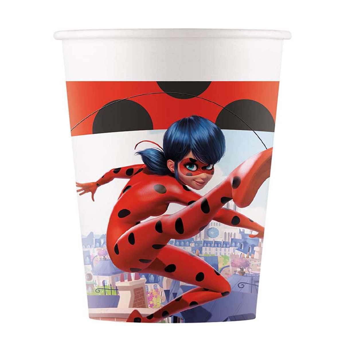 Hängedekoration Pappbecher Miraculous Ladybug 200ml/8Stk. FSC