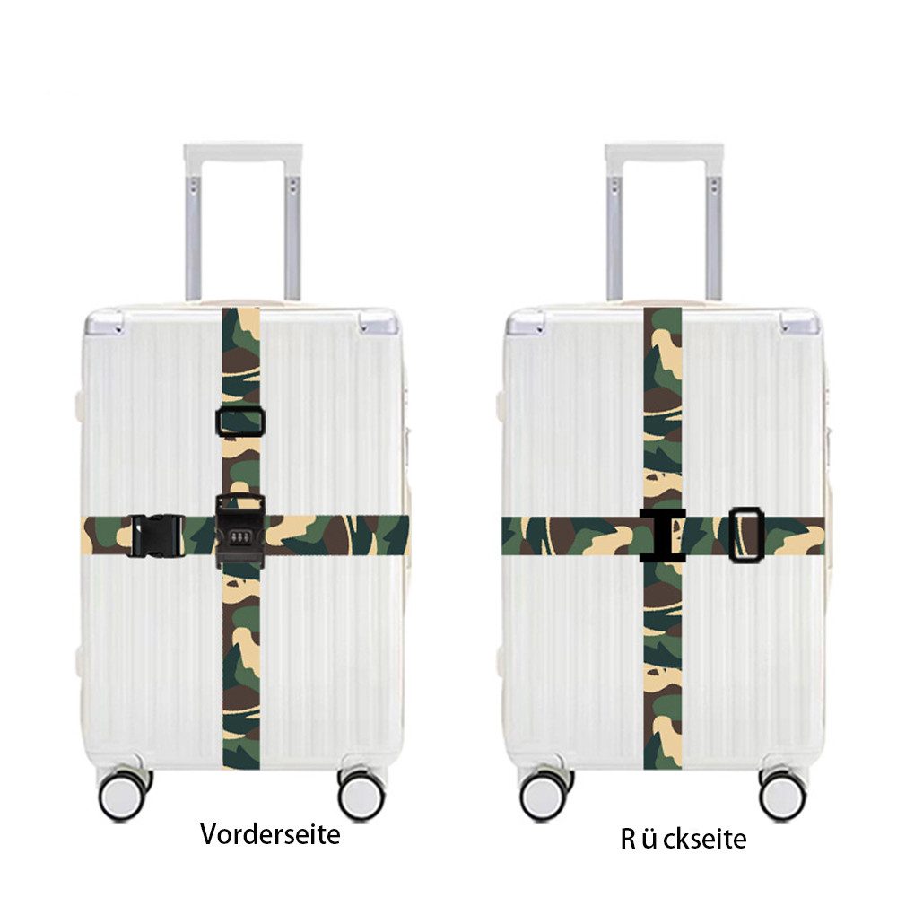 Agger Koffergurt 2 Stück kofferband auffällig,koffergurt mit zahlenschloss, (Einstellbar kofferband Gurt,koffergurt kreuzgurt,Luggage Strap), Für 20-28-Zoll-Koffer