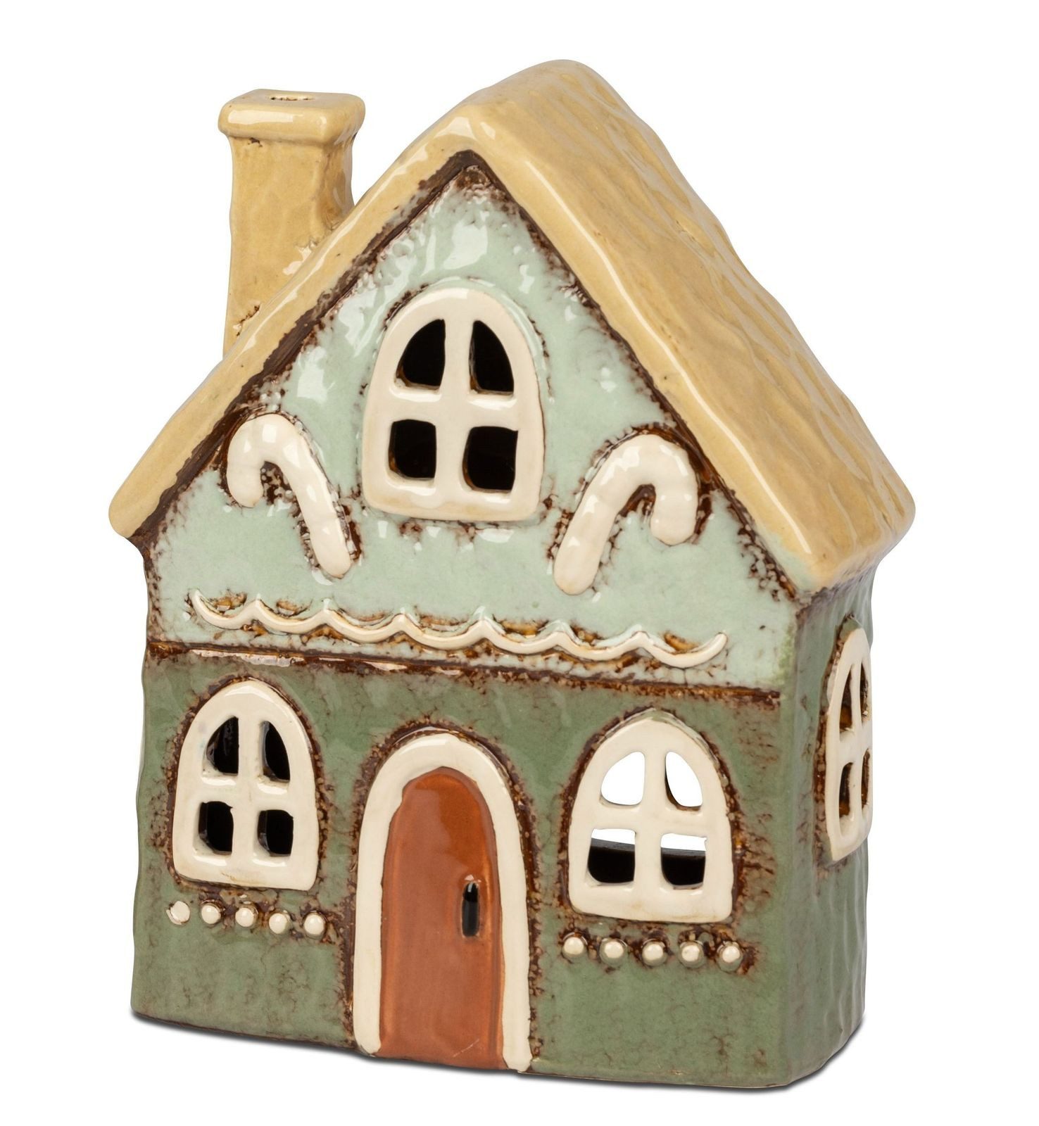 formano Teelichthalter mit Tablett Windlicht Haus 17 cm Herbst Weihnachtsde günstig online kaufen