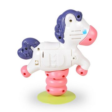 Moni Spielzeug-Musikinstrument Kinder Musikspielzeug Pony, K999-138B verschiedene Melodien Licht schwingt