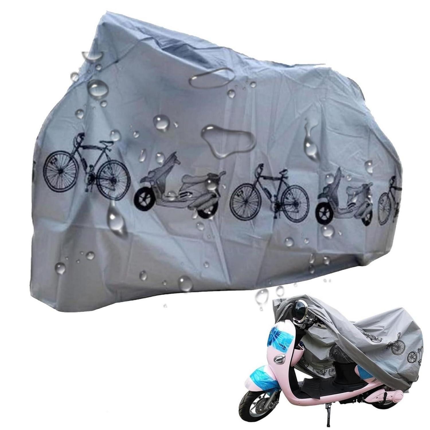 LuxusKollektion Abdeckhaube Fahrradabdeckung Wasserdicht Grau