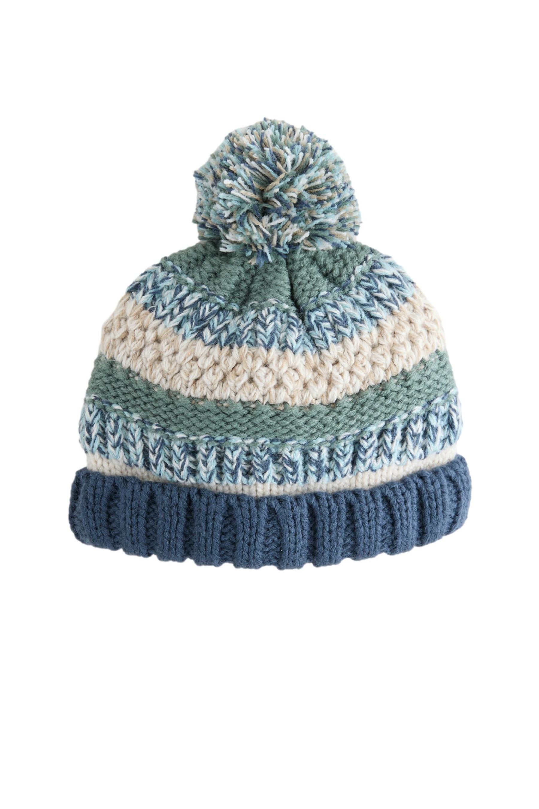 Bommelmütze Baby-Strickmütze mit Bommel