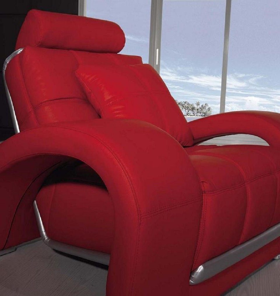 Rot Wohnlandschaft Leder, Modern in Design Ledersofa JVmoebel Sofa Europe Sofa Made 3+2 Sitzer