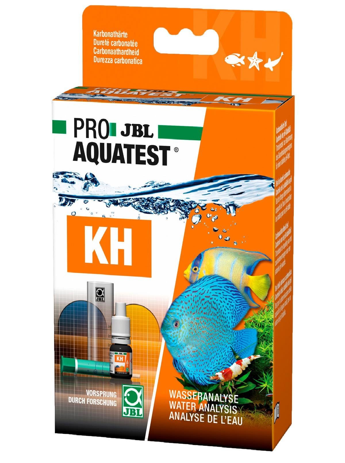 Aquarium-Wassertest JBL PROAQUATEST KH Karbonathärte für Aquarien und Teich