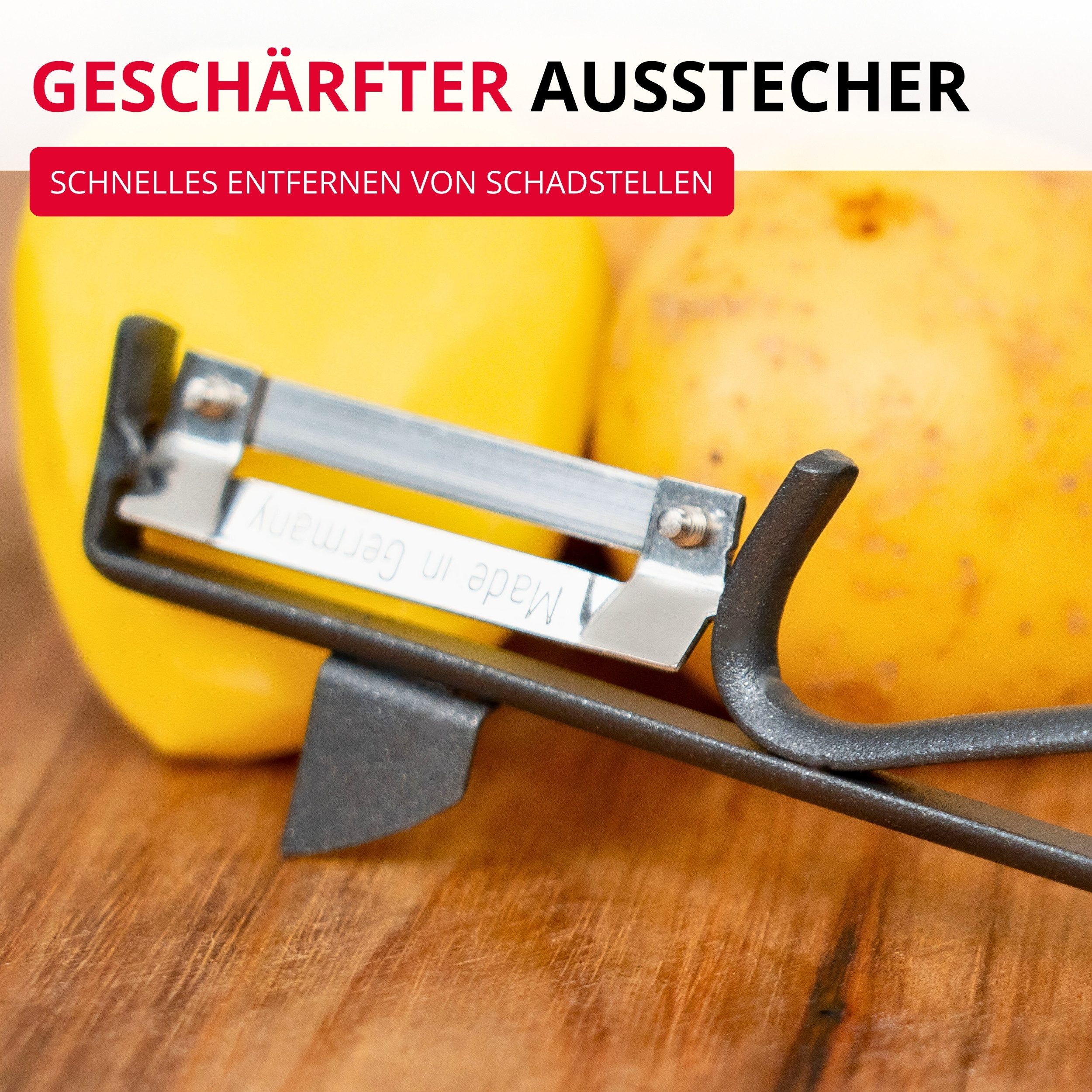 WESTMARK Sparschäler 1 Stk. – Ergonomischer Kartoffelschäler – Universalschäler – Anthrazit, griffige Haptik, Made in Germany