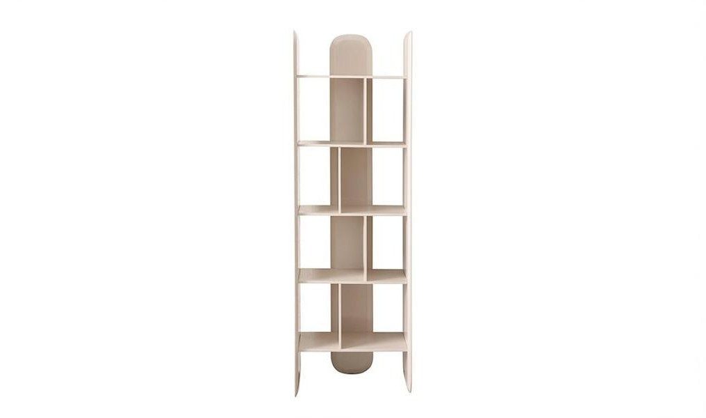 Xlmoebel Bücherwand Beige modernes Bücherregal mit 5 Fächern und praktischem Design, Made in Europa