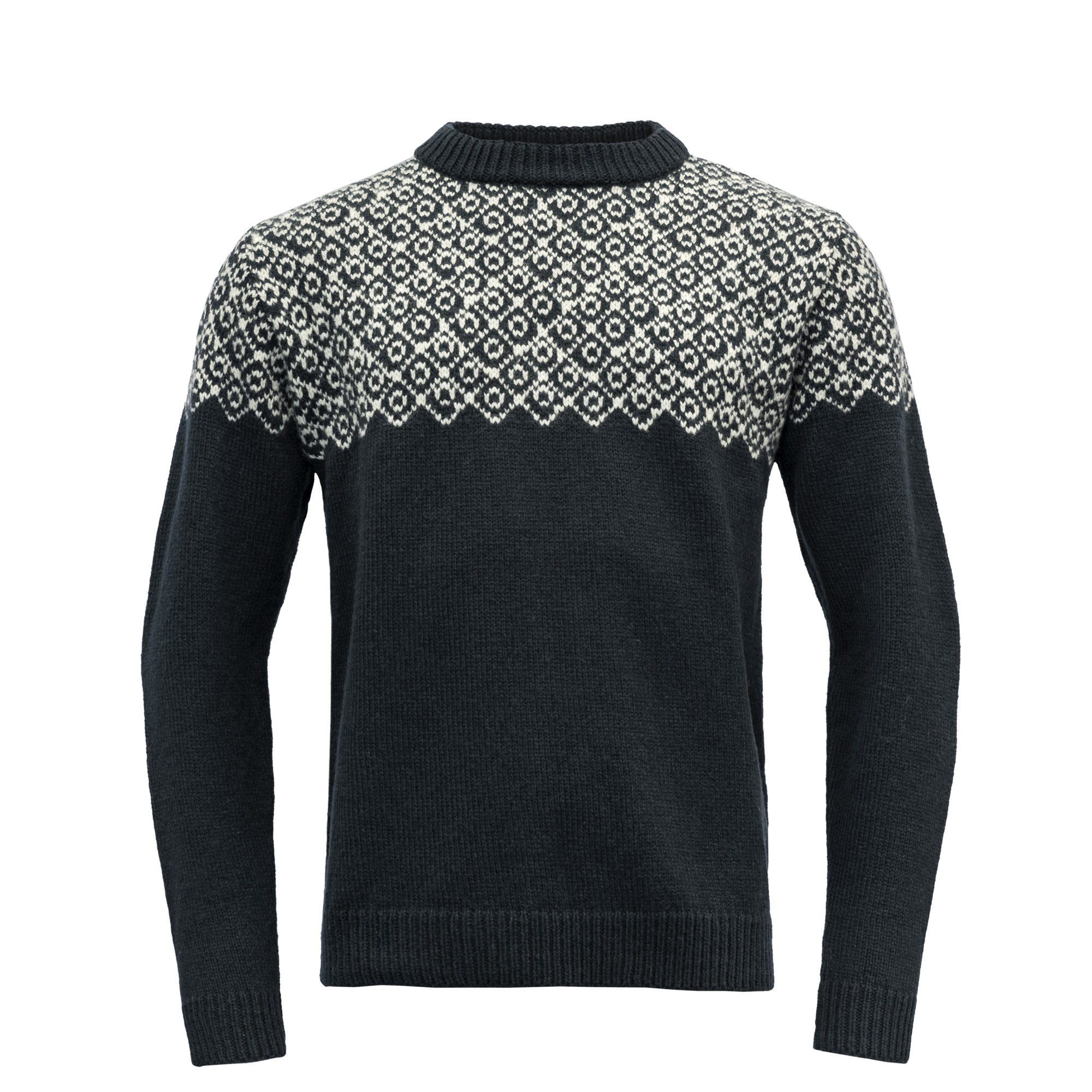 Devold Fleecepullover Devold Bjornoya Wool Sweater Sweater Ink - Offwhite