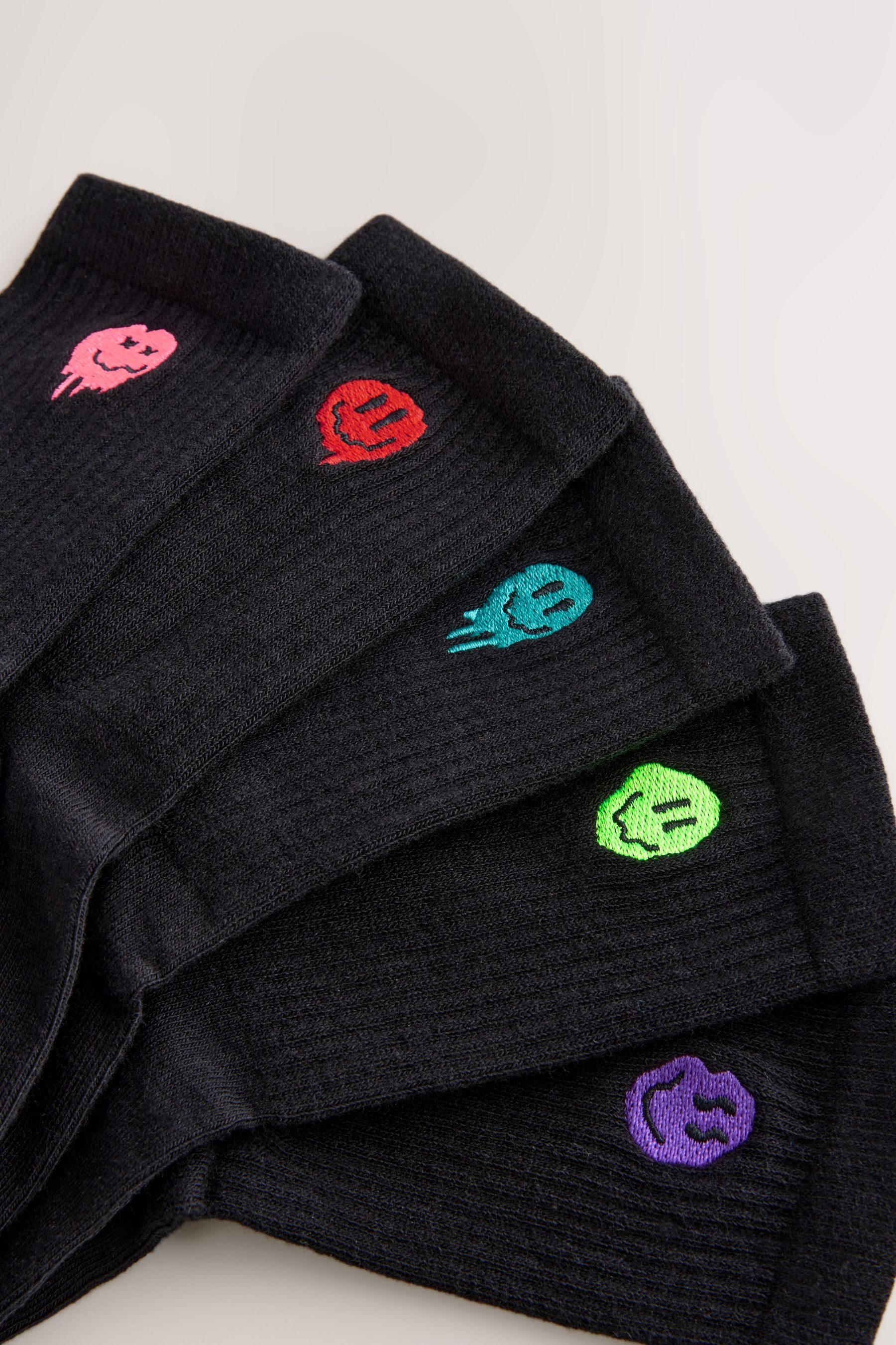 Next Kurzsocken Gerippte Socken mit hohem Baumwollanteil, 5er-Pack (5-Paar) – Bild 4 von 5