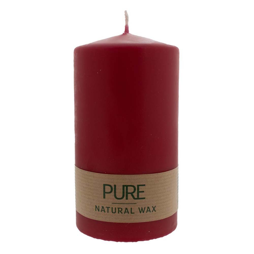 Richard Wenzel GmbH & Co. KG Formkerze PURE Natural Wax Kerze - Karminrot 1 günstig online kaufen