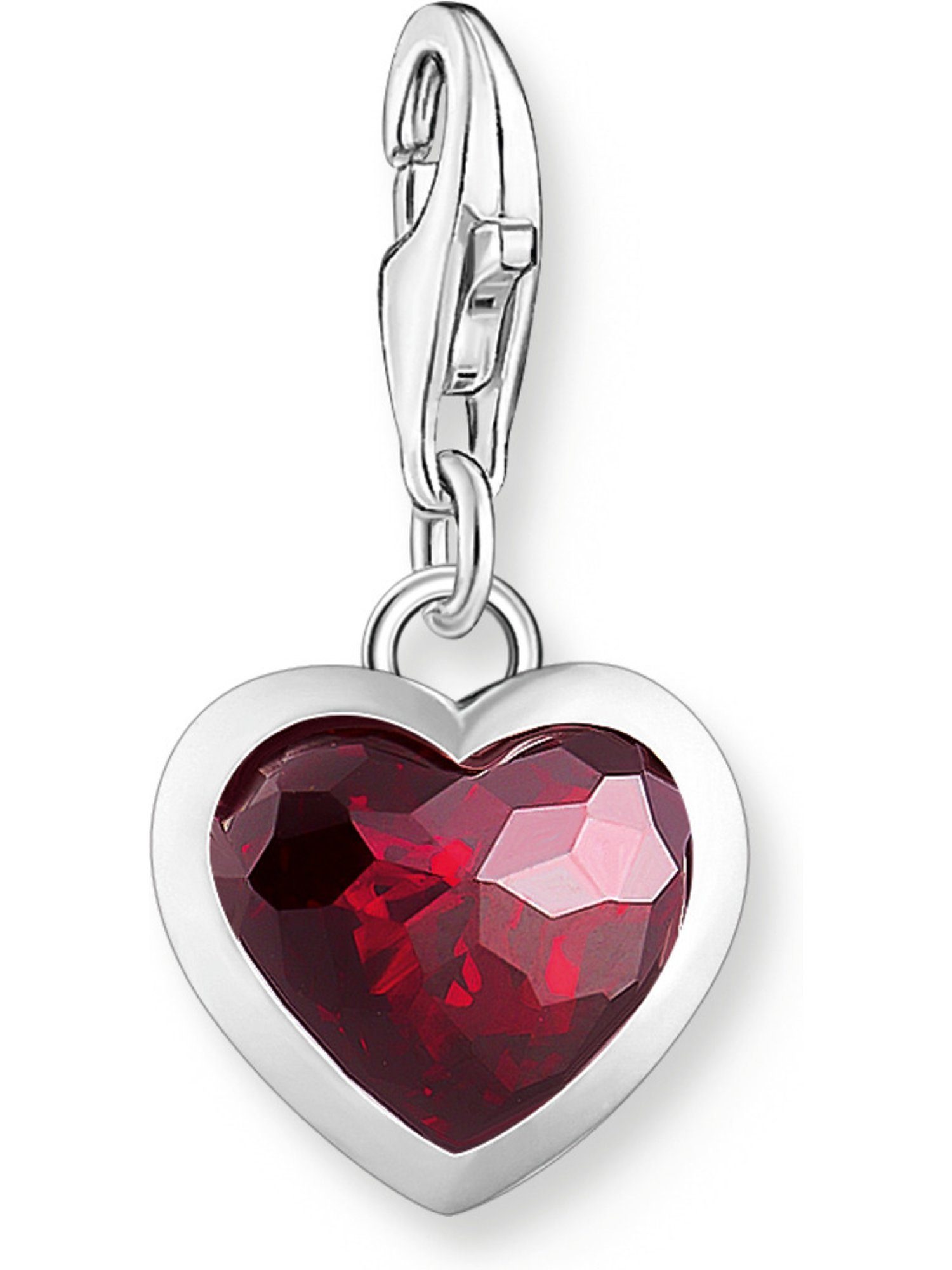 THOMAS SABO Kettenanhänger Thomas Sabo Damen-Charm 925er Silber Zirkonia Herz