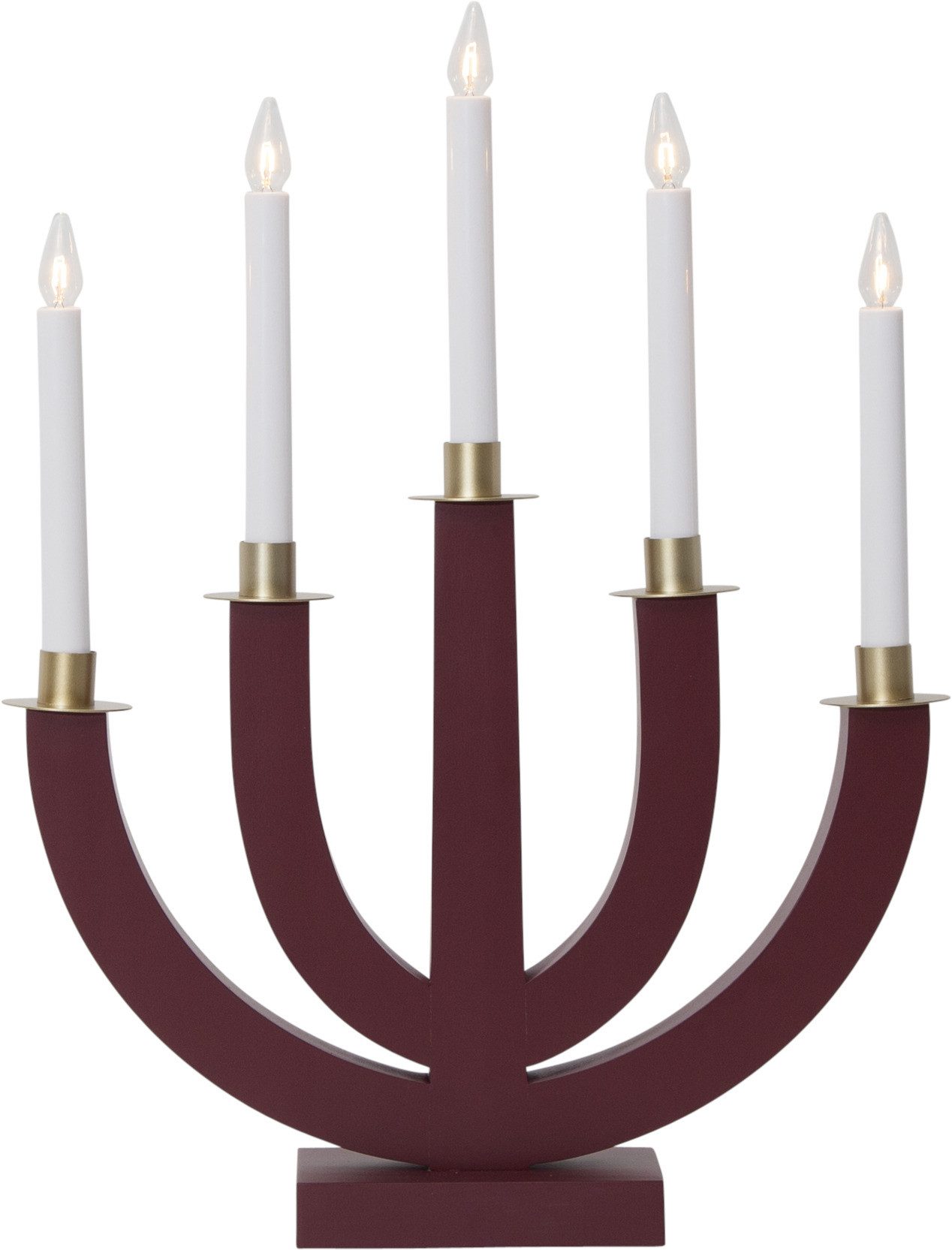 STAR TRADING Fensterleuchter Fensterleuchter "Eli", 5-flammig, dark red günstig online kaufen