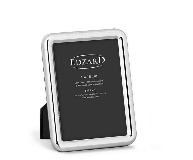 EDZARD Bilderrahmen Como, versilbert und anlaufgeschützt, für 13x18 cm Foto